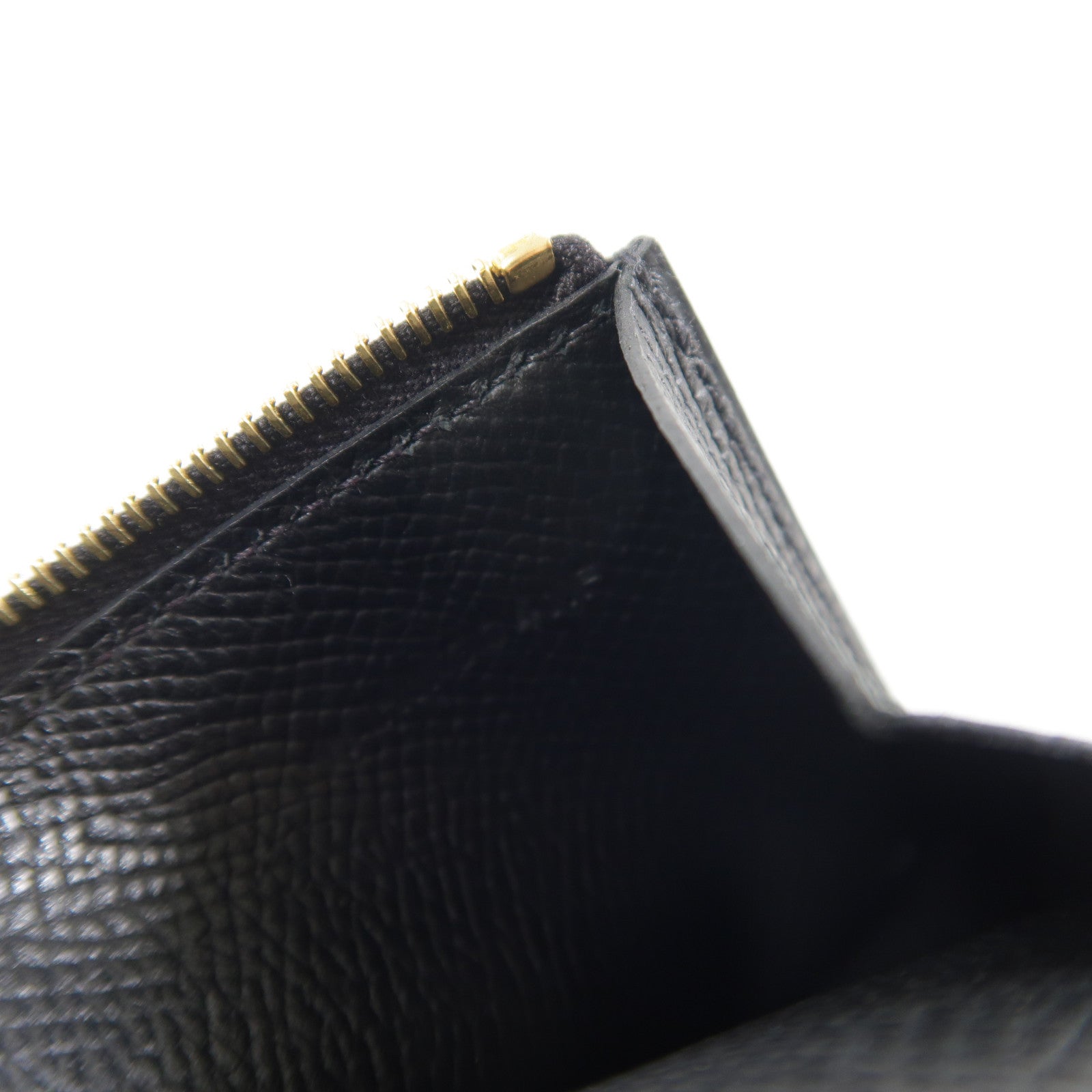 HERMES Epsom皮革Bearn Compact金扣錢包Noir