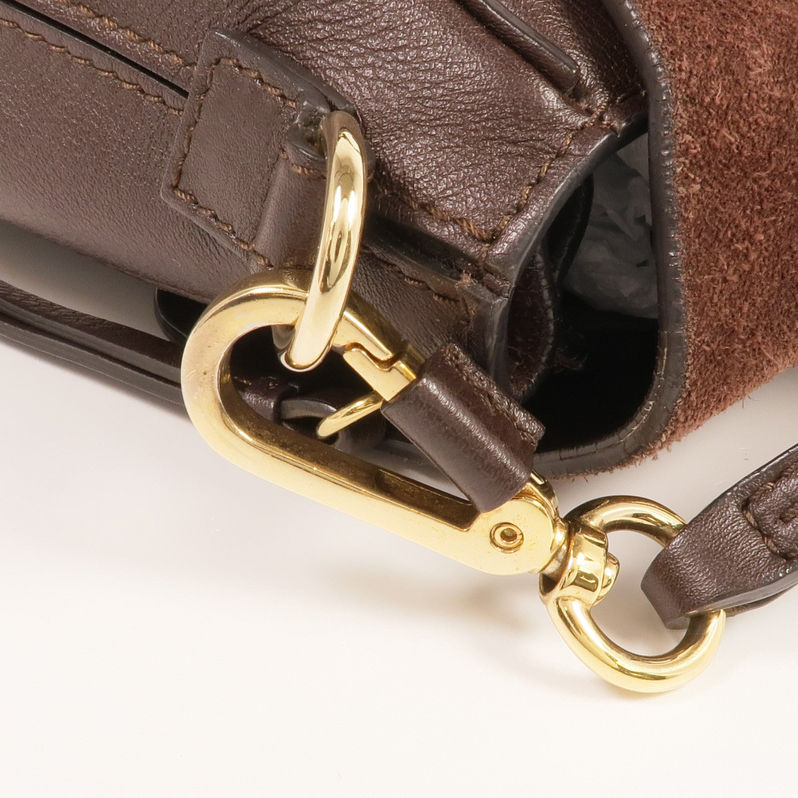 Chloe 牛皮皮革/麂皮皮革Faye Backpack金扣背包肩背兩用袋