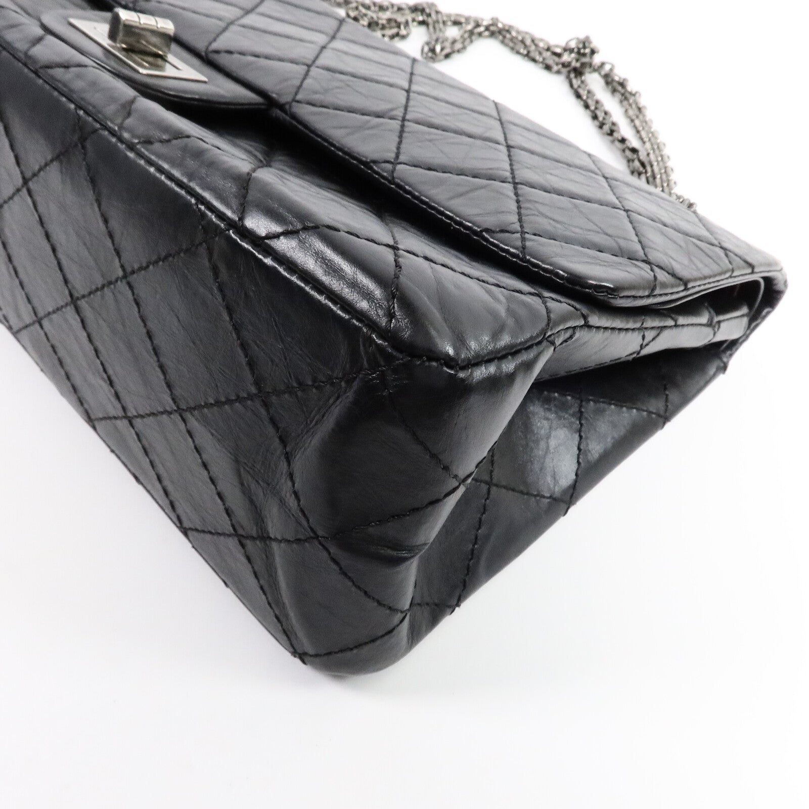 CHANEL 牛皮皮革Chanel 2.55 Large鏈帶肩背袋