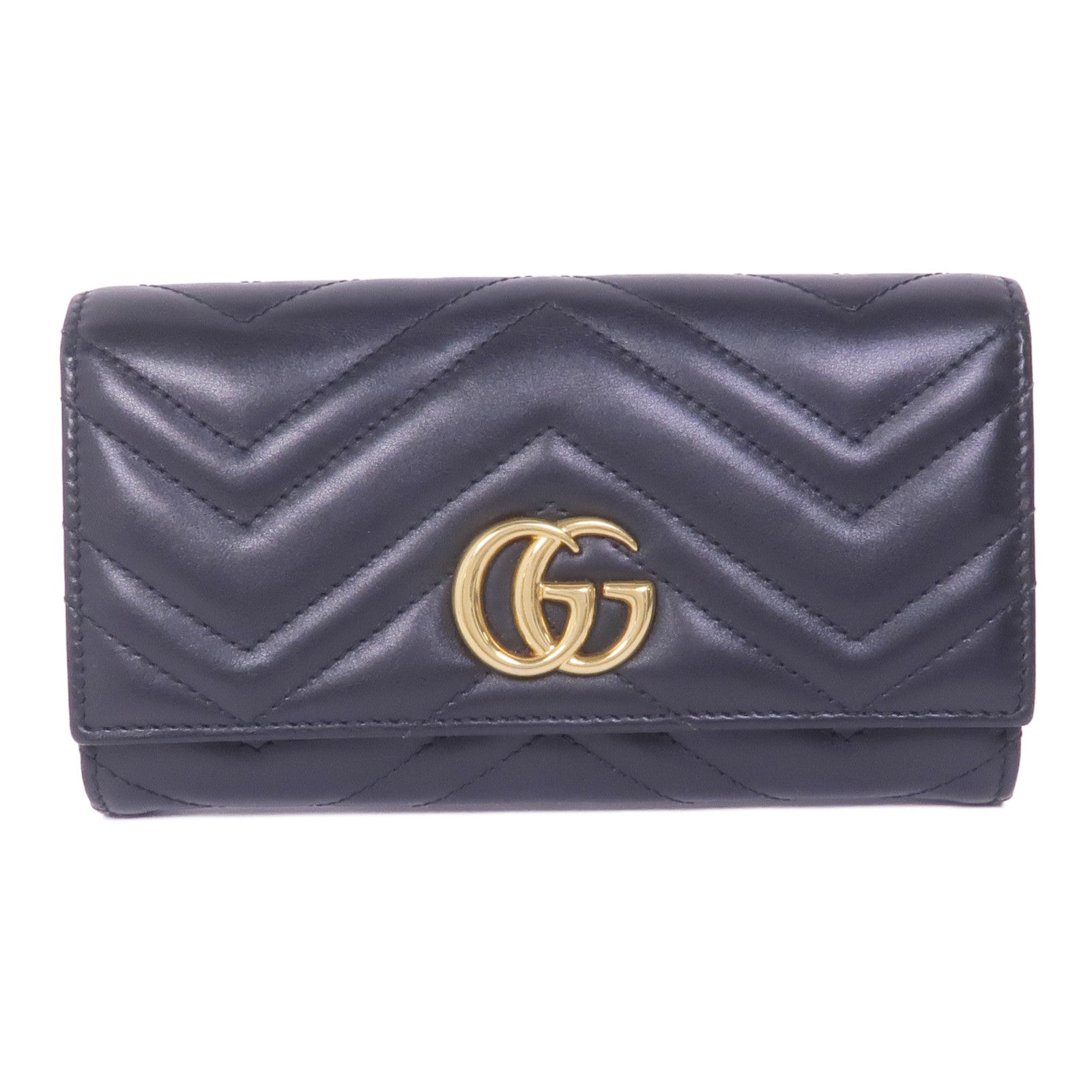 GUCCI 牛皮皮革Marmont Long Wallet金扣長錢包