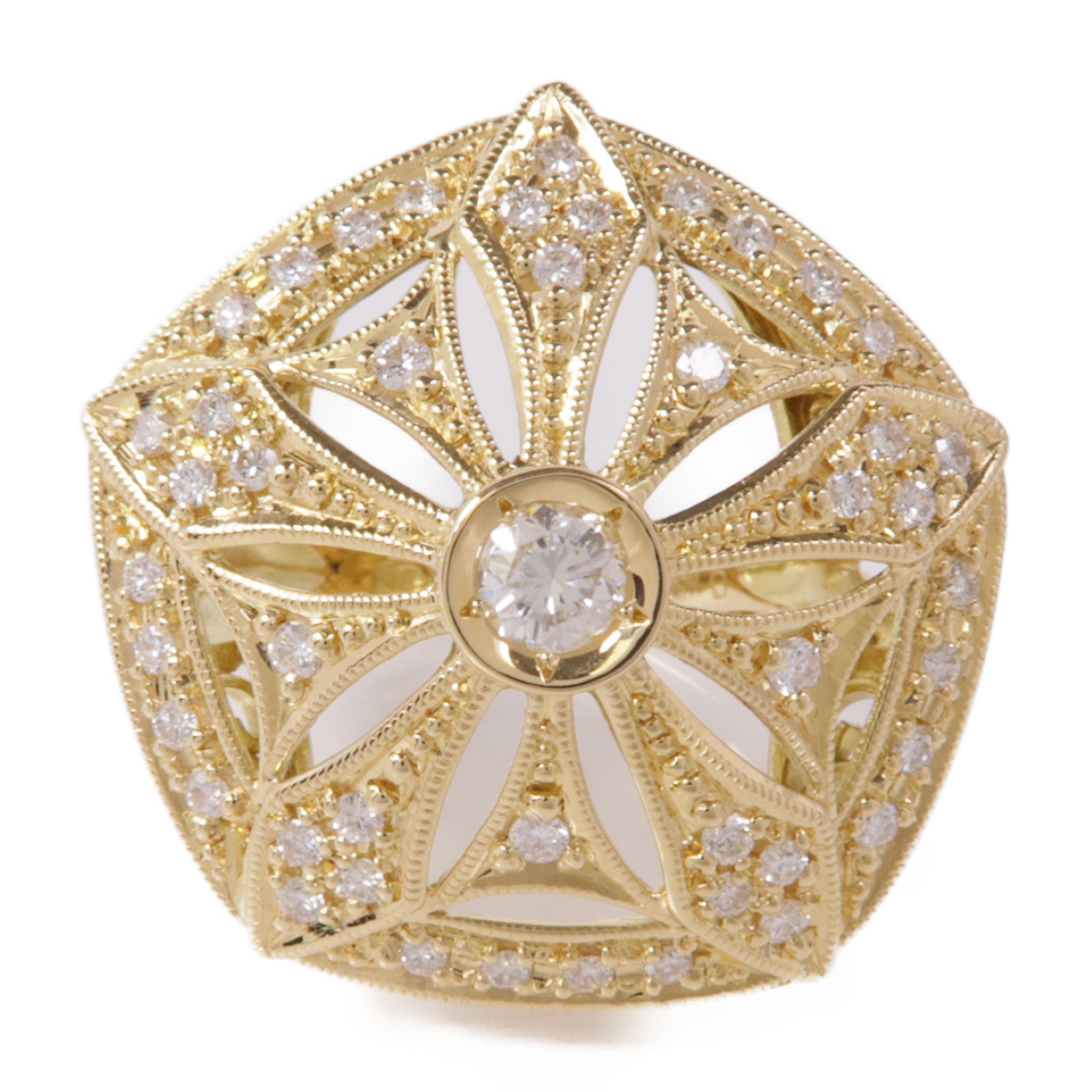 JEWELRY Diamond Ring 18K Yellow Gold US#6.25
