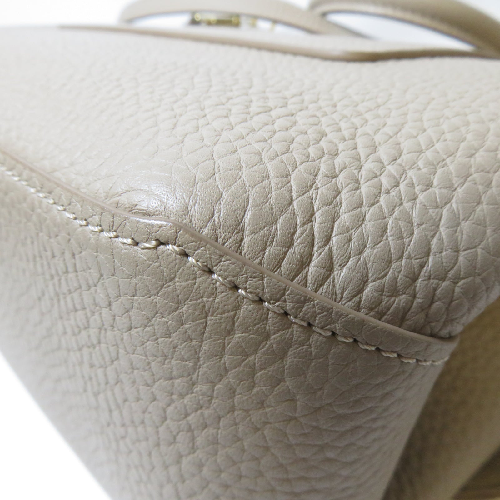 LOUIS VUITTON 【激減優惠】牛皮皮革Volta金扣手挽肩背兩用袋米色