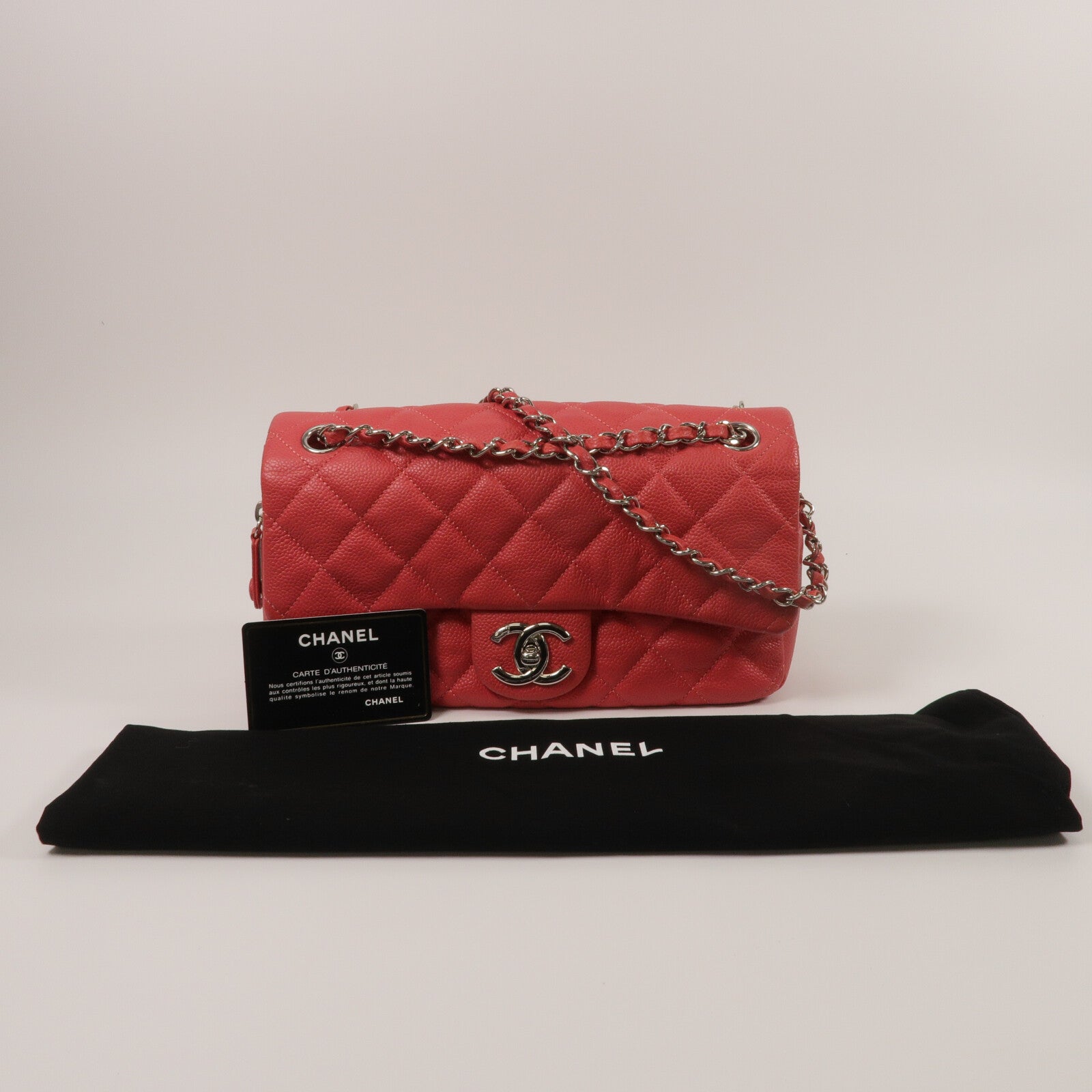 CHANEL 牛皮皮革Chain Shoulder鏈帶肩背袋
