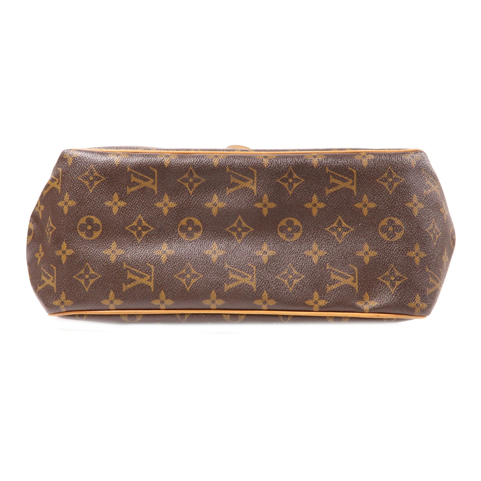 LOUIS VUITTON Monogram Batignolles金扣肩背袋棕色