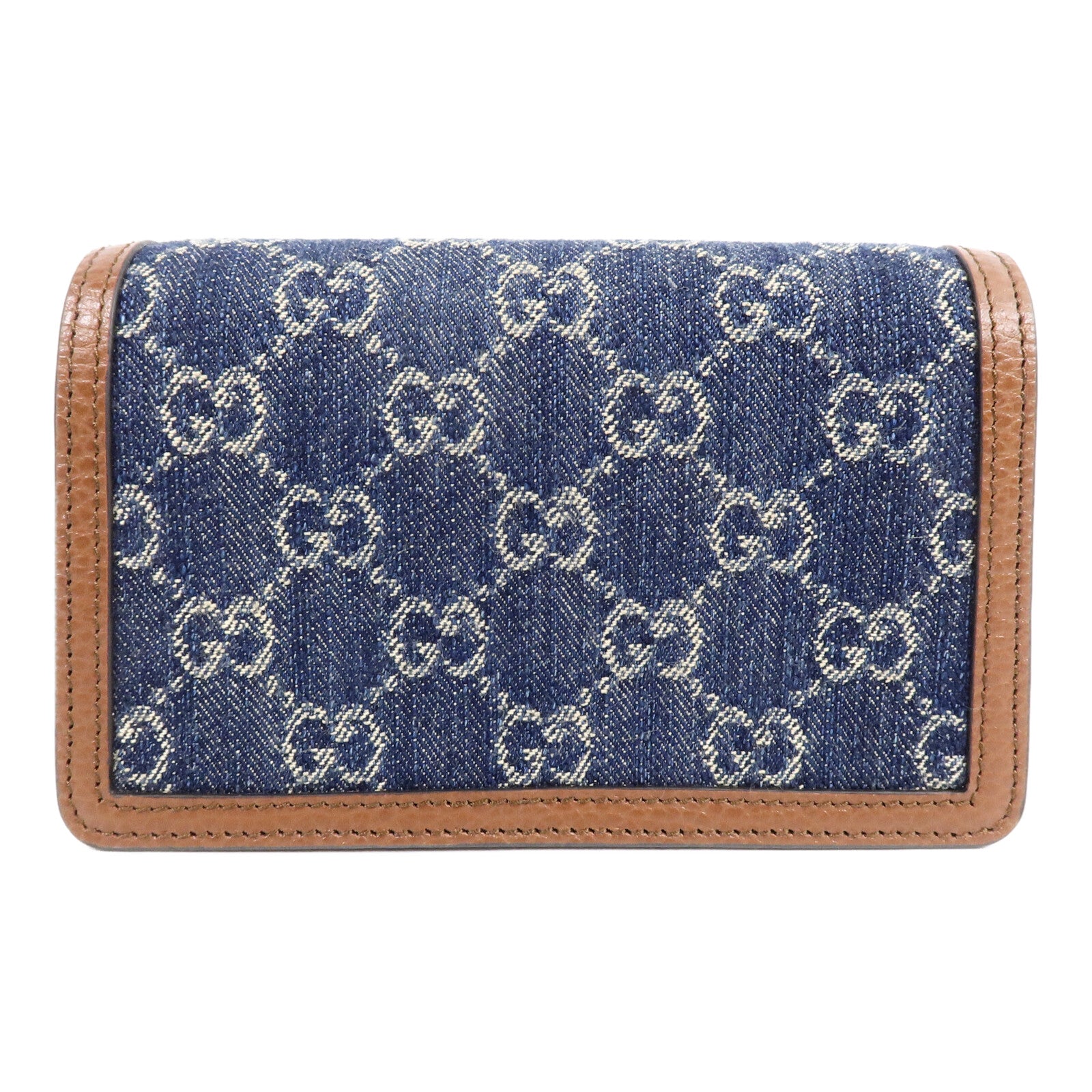 GUCCI 牛仔布Dionysus Super Mini鏈帶肩背袋