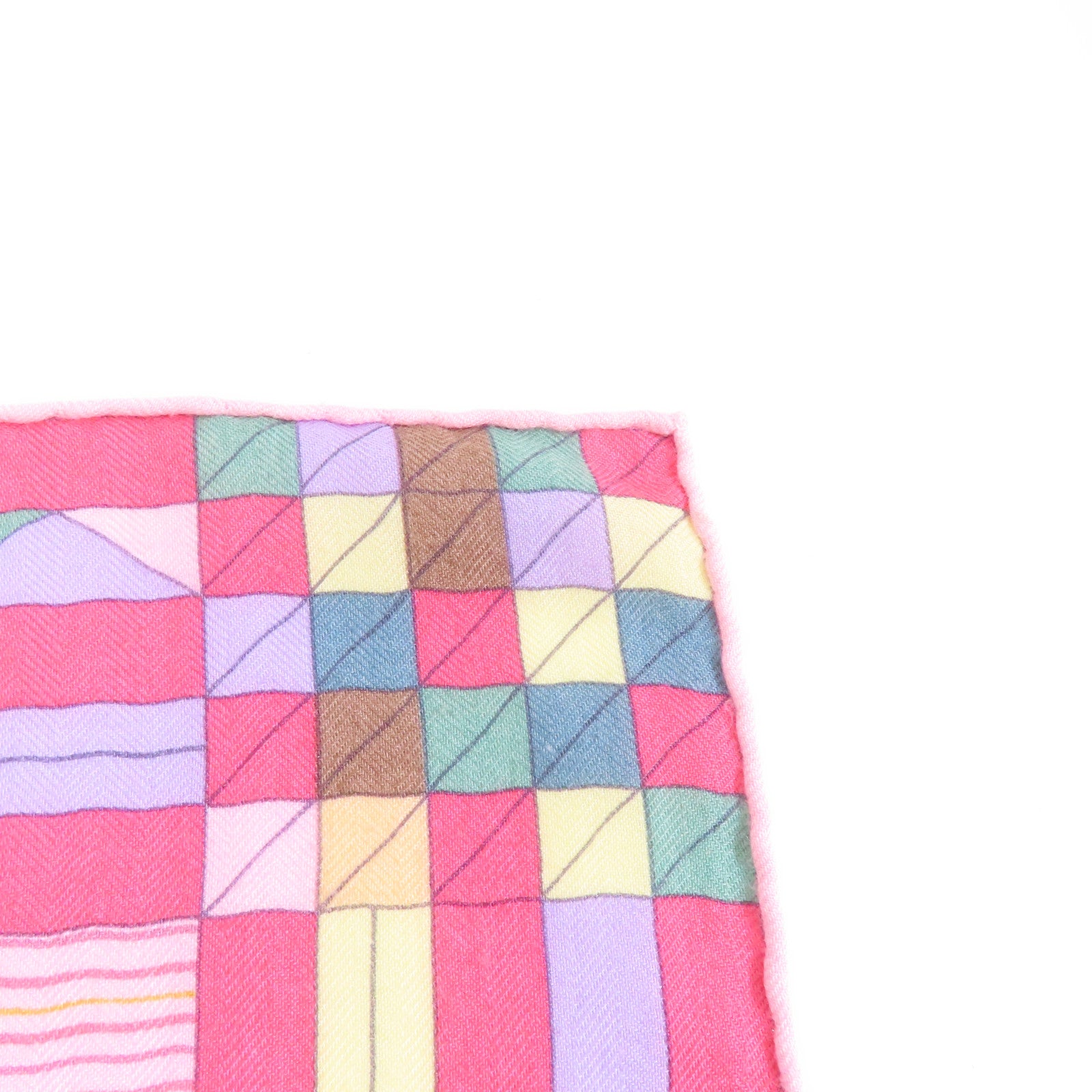 HERMES 羊絨/絲質Scarf圍巾粉紅色/多色