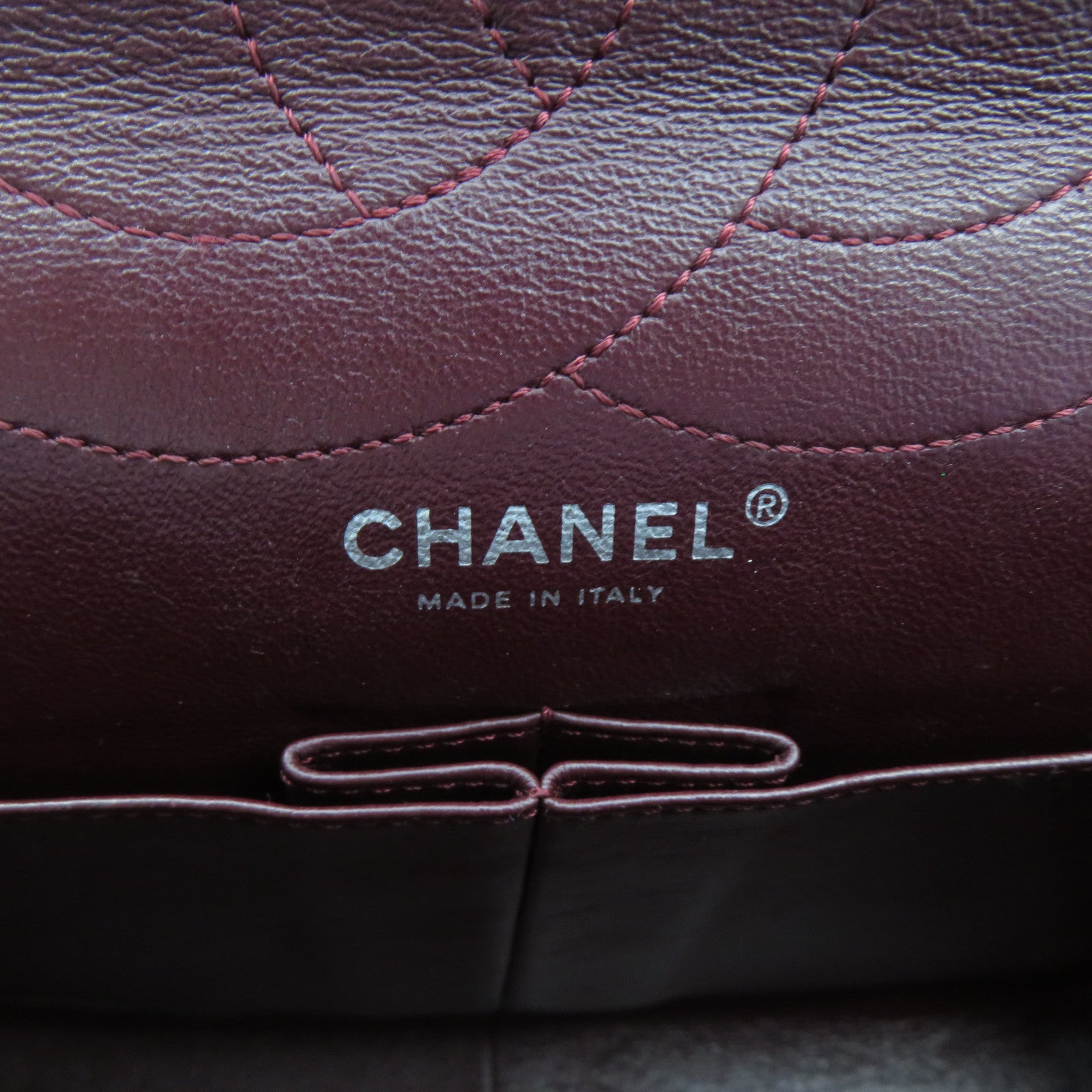CHANEL 【激減優惠】菱格牛皮皮革2.55銀扣鏈帶肩背袋黑色