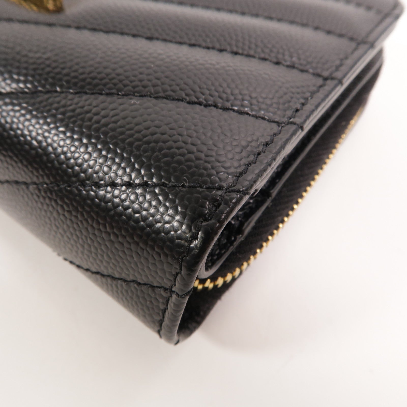 SAINT LAURENT 牛皮皮革Zip Round Wallet錢包