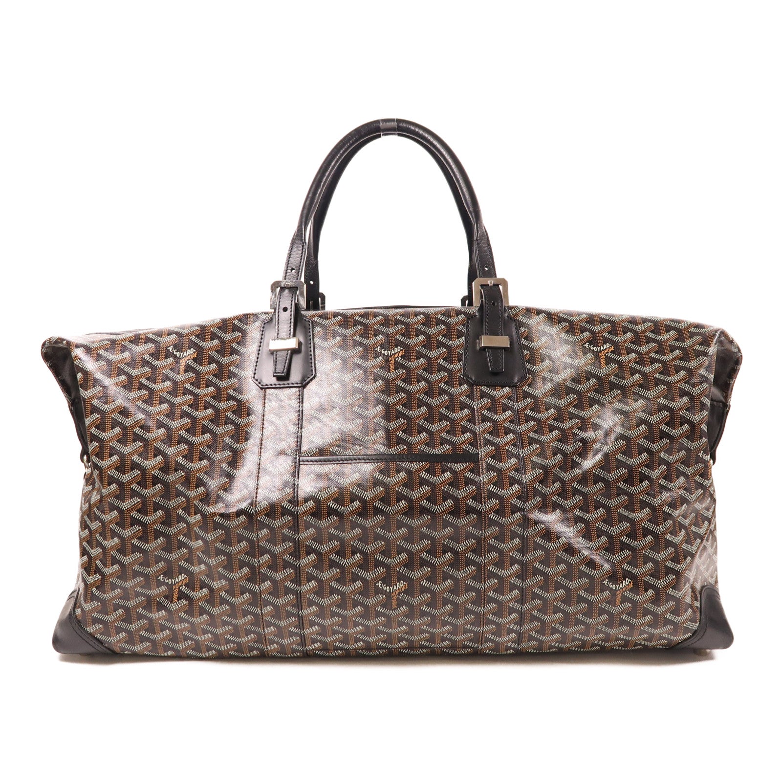 GOYARD 塗層帆布Travel/Boston Bag銀扣波士頓包