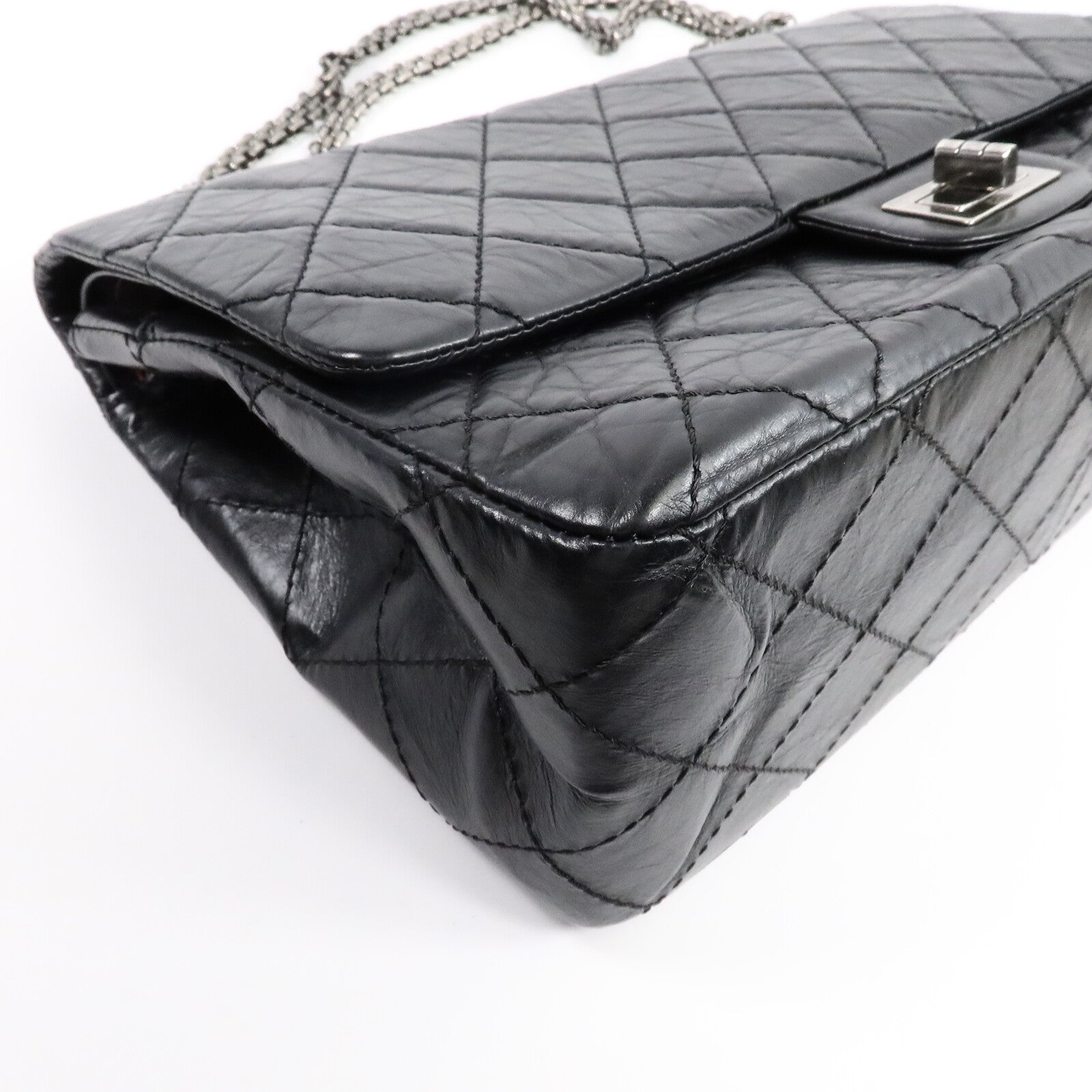 CHANEL 牛皮皮革Chanel 2.55 Large鏈帶肩背袋