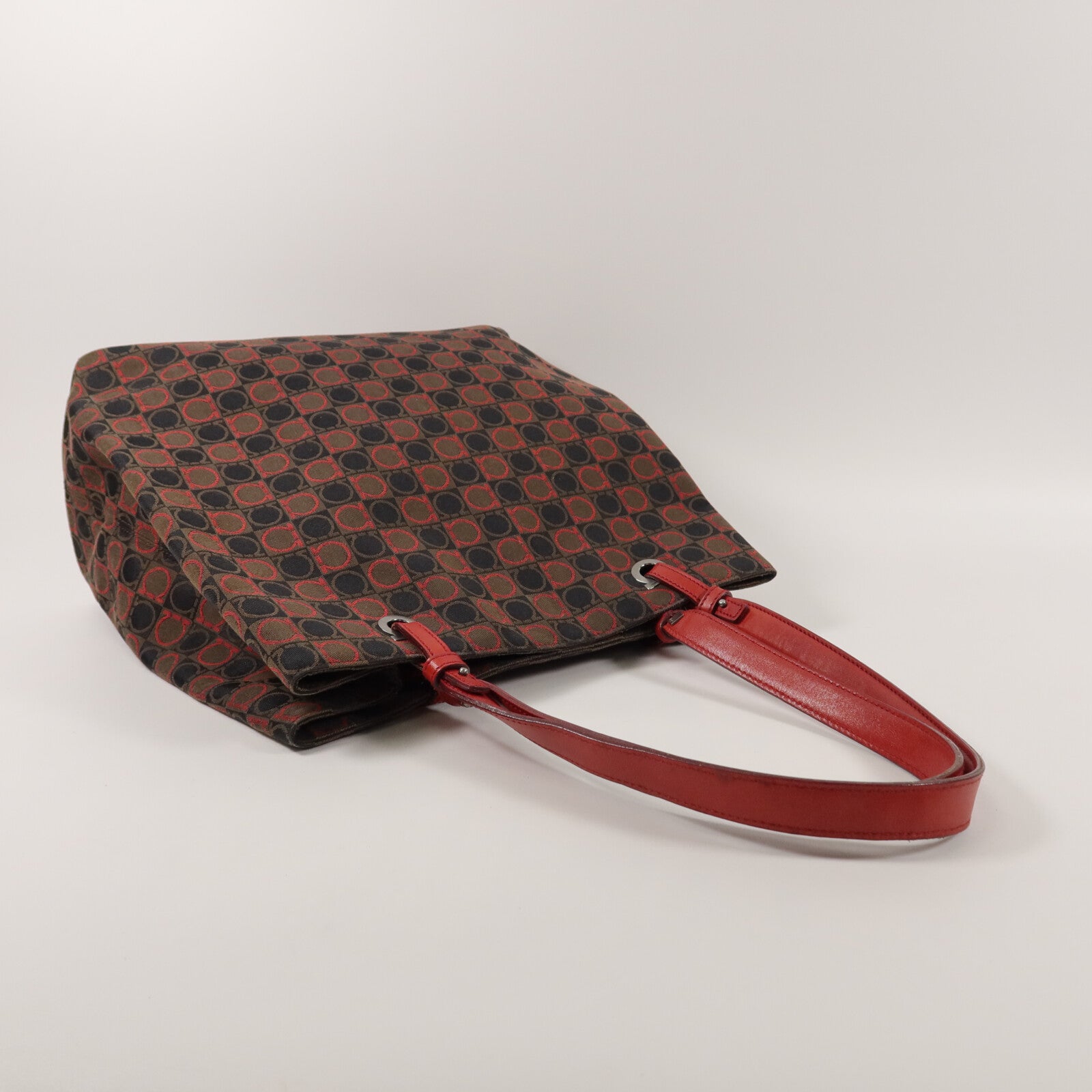 Salvatore Ferragamo 帆布Gancini Tote Bag手挽袋