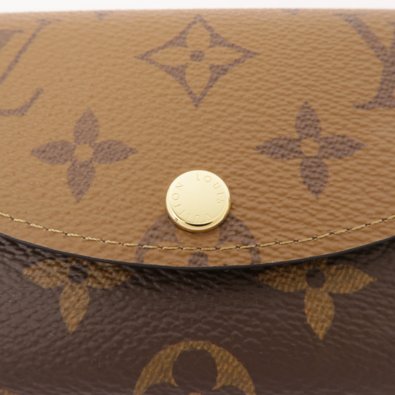 LOUIS VUITTON Monogram Reverse Rosalie Coin Purse金扣零錢包