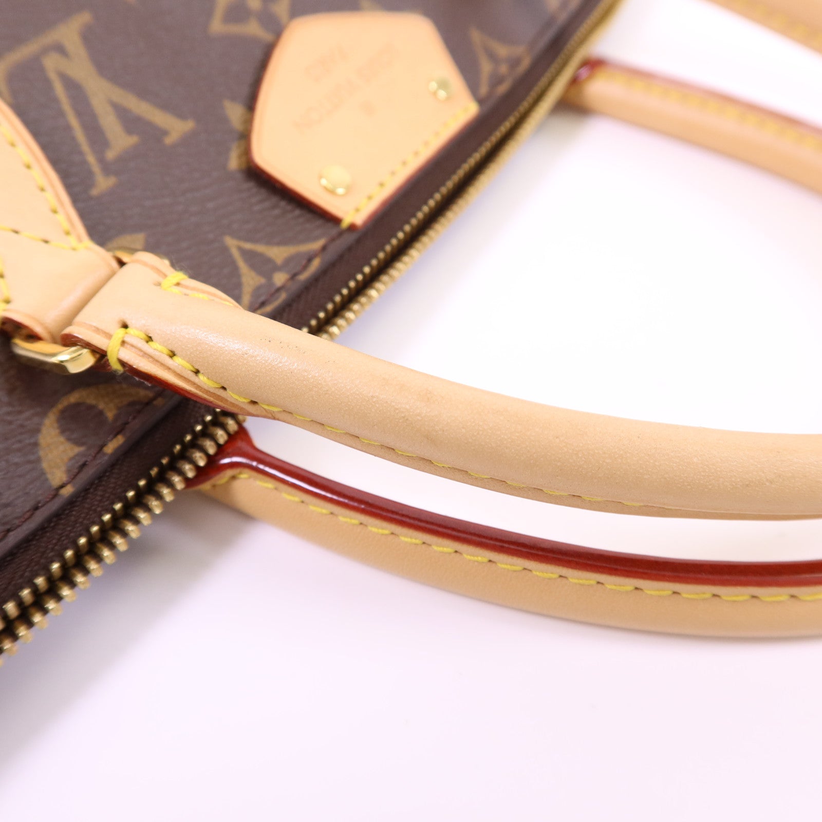 LOUIS VUITTON Monogram Turenne MM金扣手挽肩背兩用袋棕色