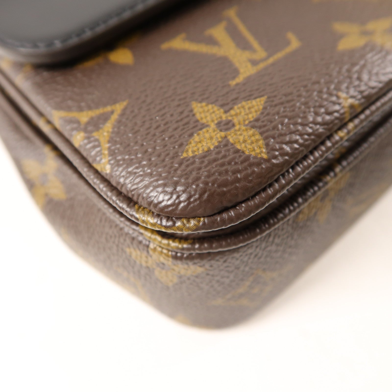 LOUIS VUITTON Monogram Marceau金扣肩背袋棕色