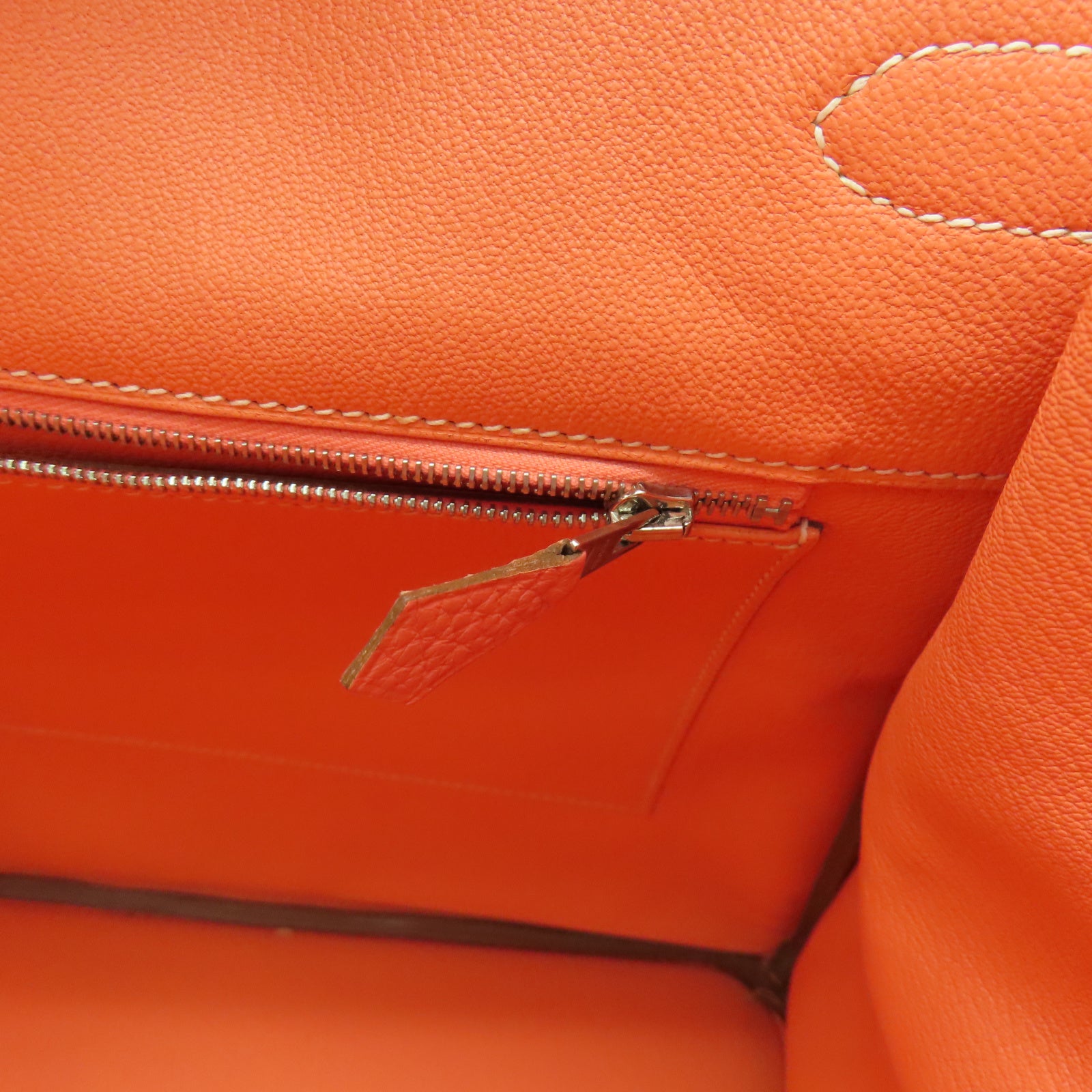 HERMES 【清倉大減價】Taurillon Clemence皮革Birkin 40銀扣手挽袋龍蝦粉色