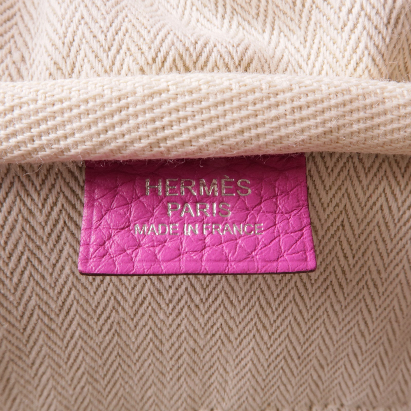 HERMES Clemence皮革Victroria銀扣肩背袋Magnolia粉紅色