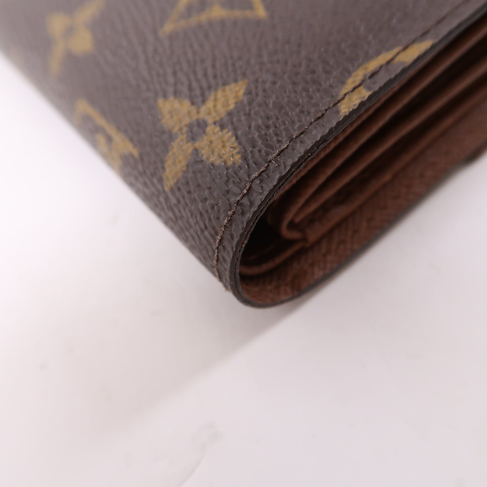 LOUIS VUITTON Monogram Portefeuille Alexandra金扣錢包啡色