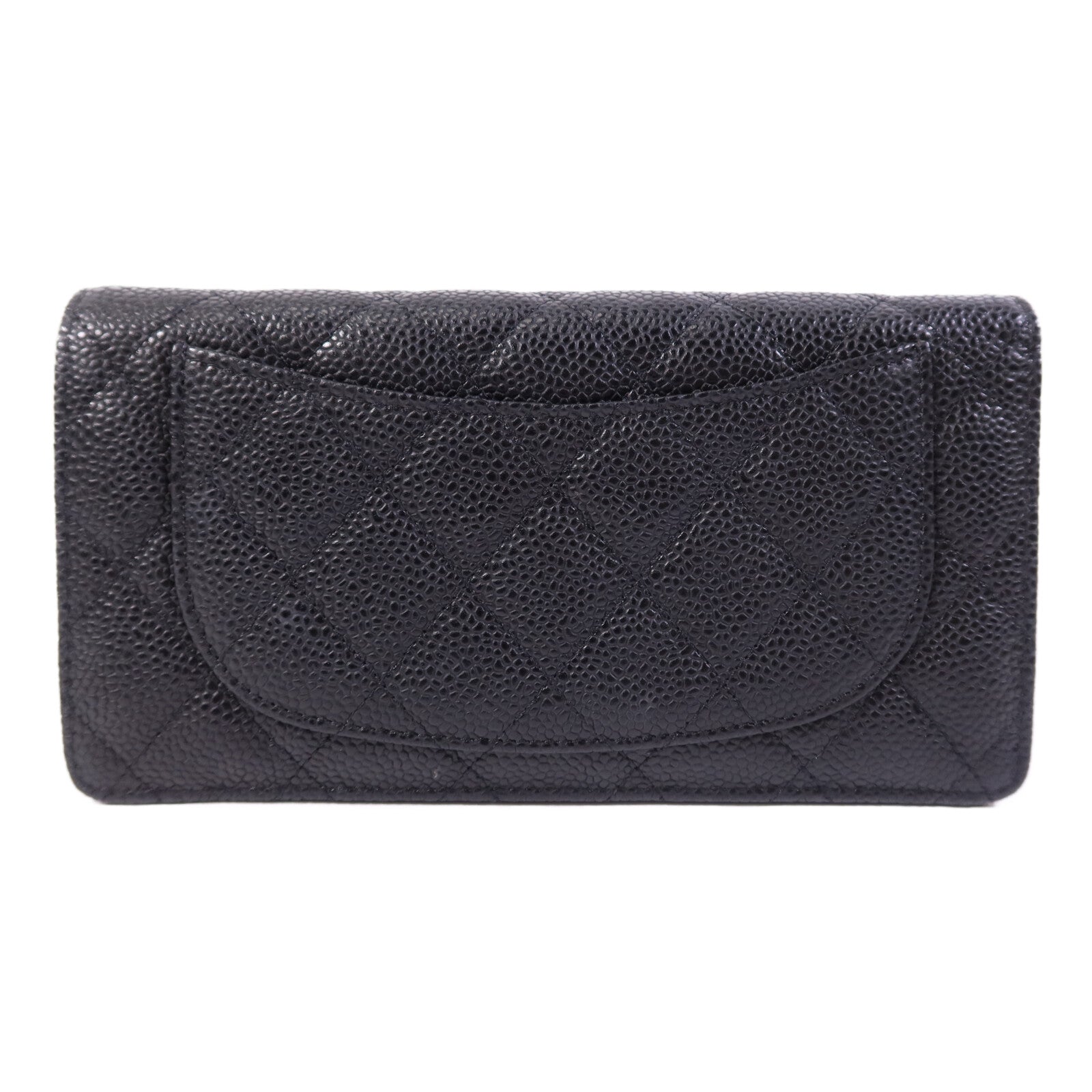 CHANEL 牛皮皮革Wallet金扣長錢包