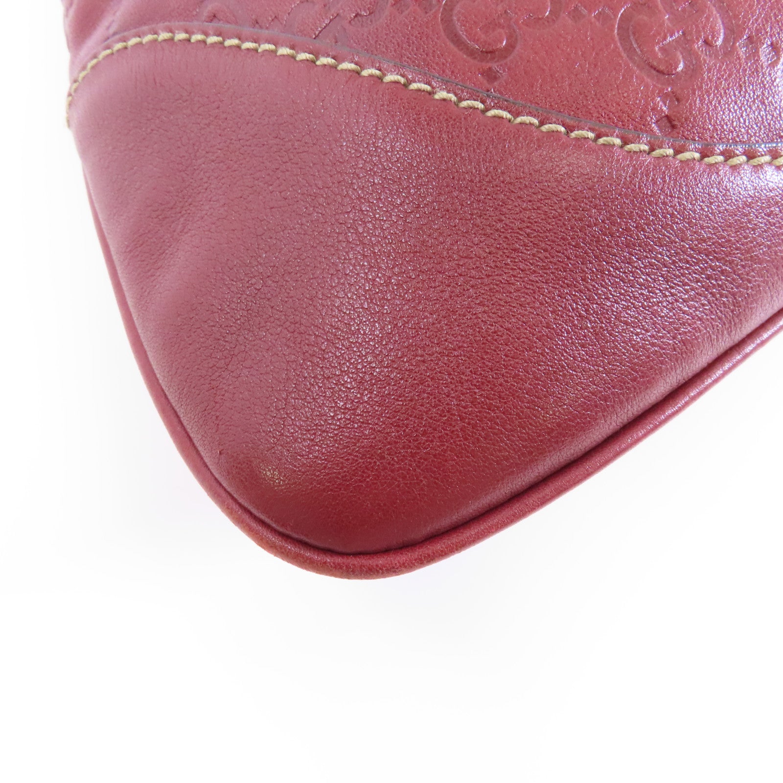 GUCCI 牛皮皮革Shoulder Bag金扣肩背袋紅色