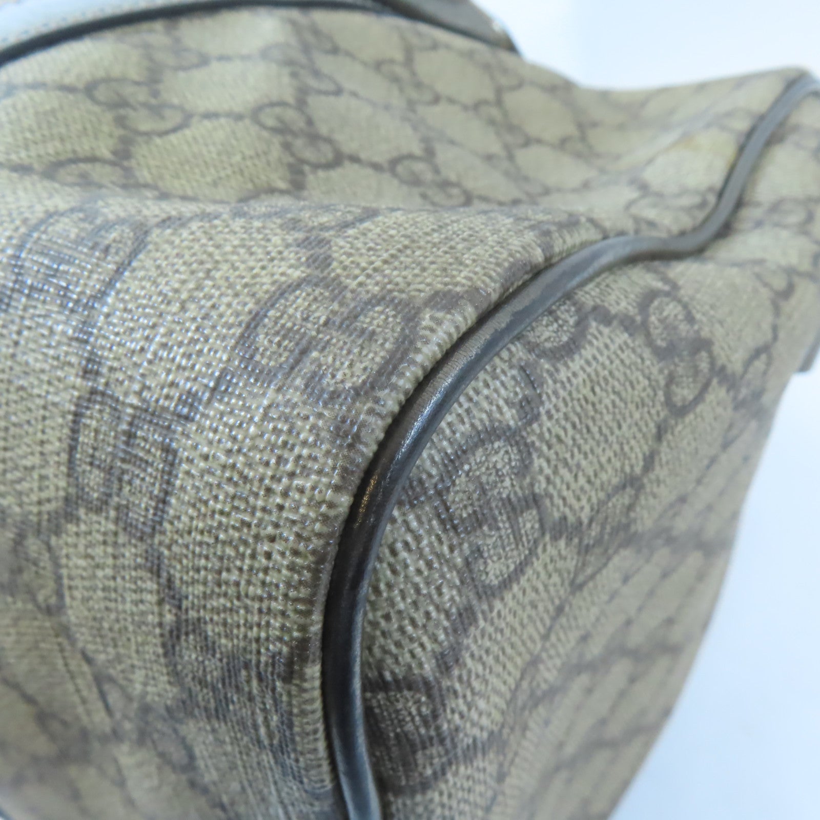 GUCCI GG GHW Boston Bag Hand Bag 193603 Coated Canvas Brown