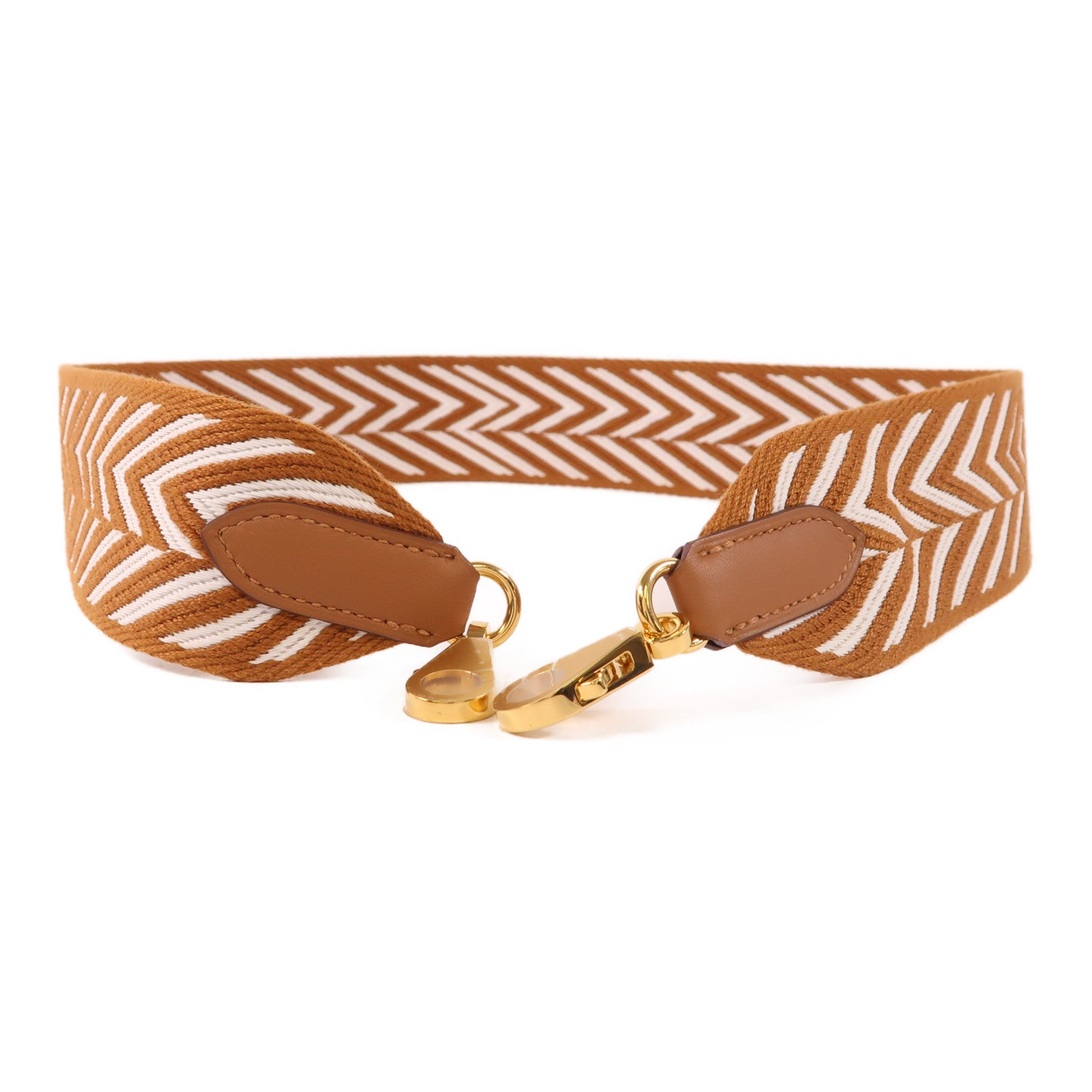 HERMES 帆布Shoulder Strap金扣肩背帶