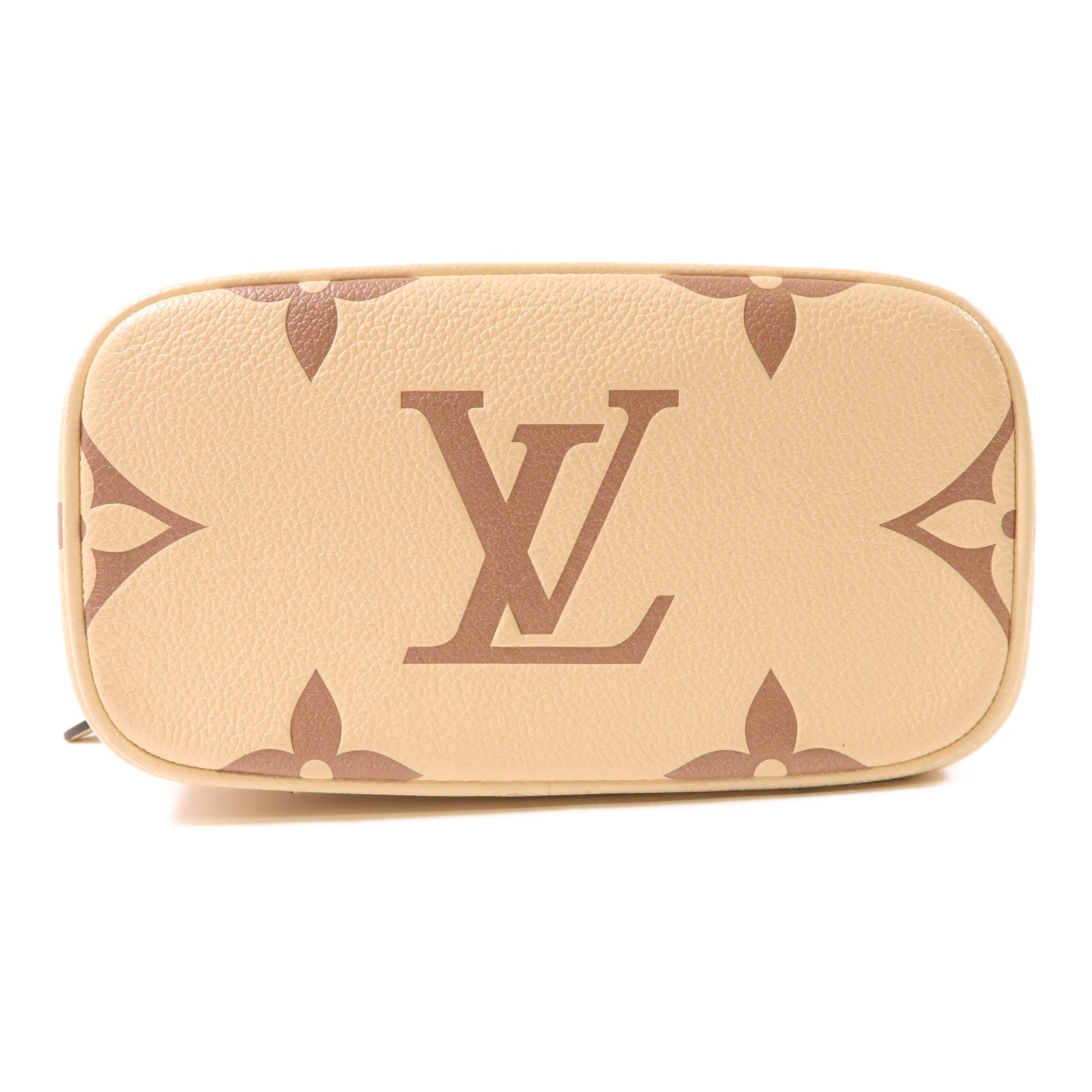 LOUIS VUITTON Monogram Empreinte Vanity PM 2 Way Shoulder金扣手挽肩背兩用袋奶油色