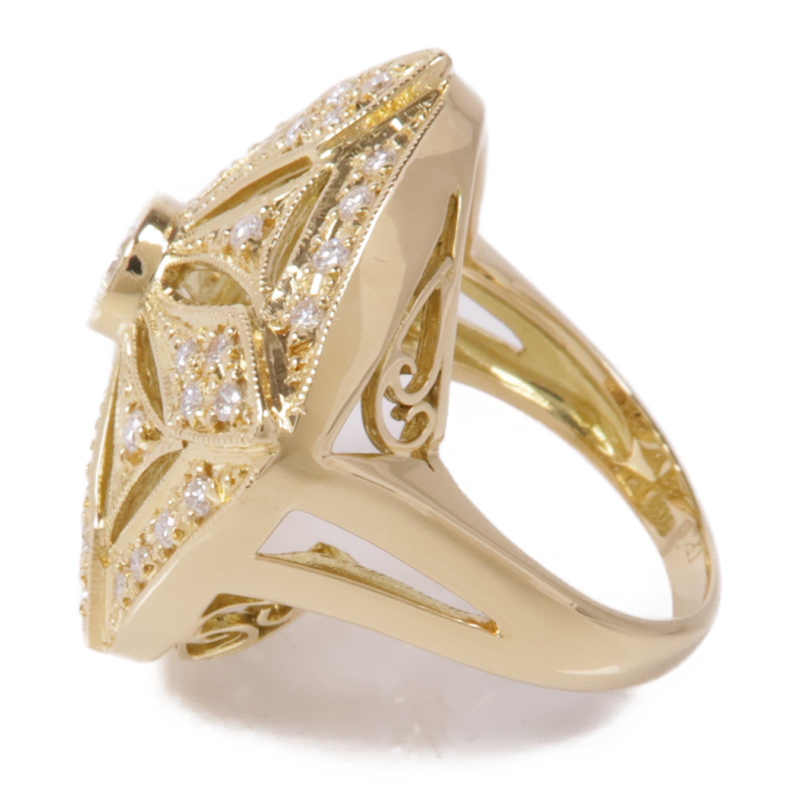JEWELRY Diamond Ring 18K Yellow Gold US#6.25