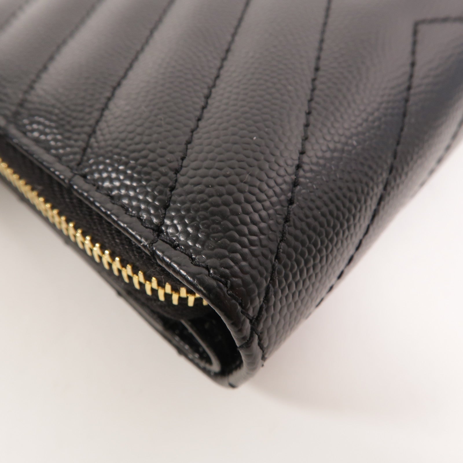SAINT LAURENT 牛皮皮革Zip Round Wallet錢包