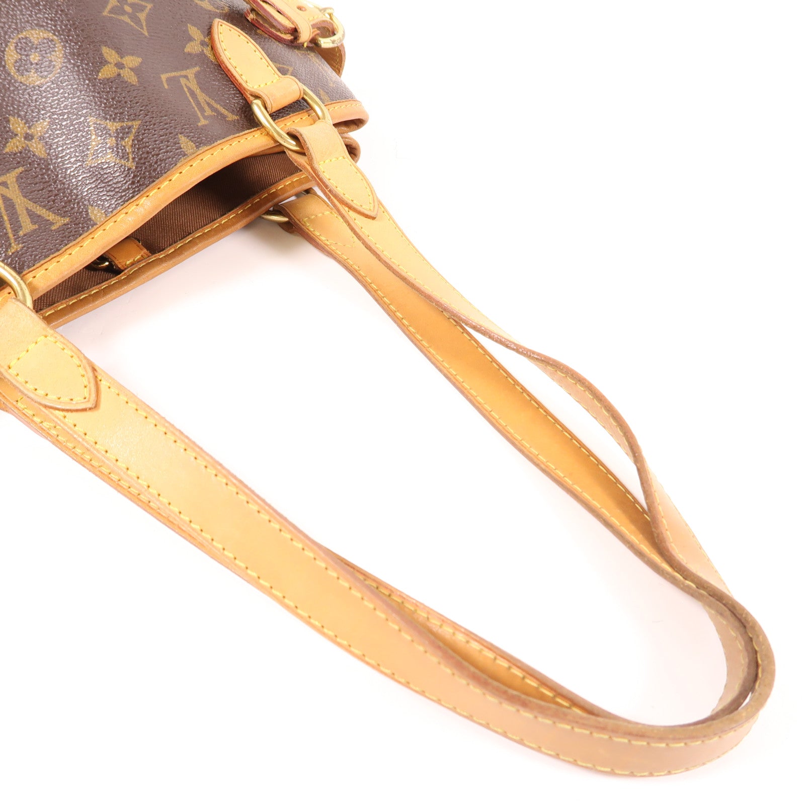 LOUIS VUITTON Monogram Batignolles金扣肩背袋棕色