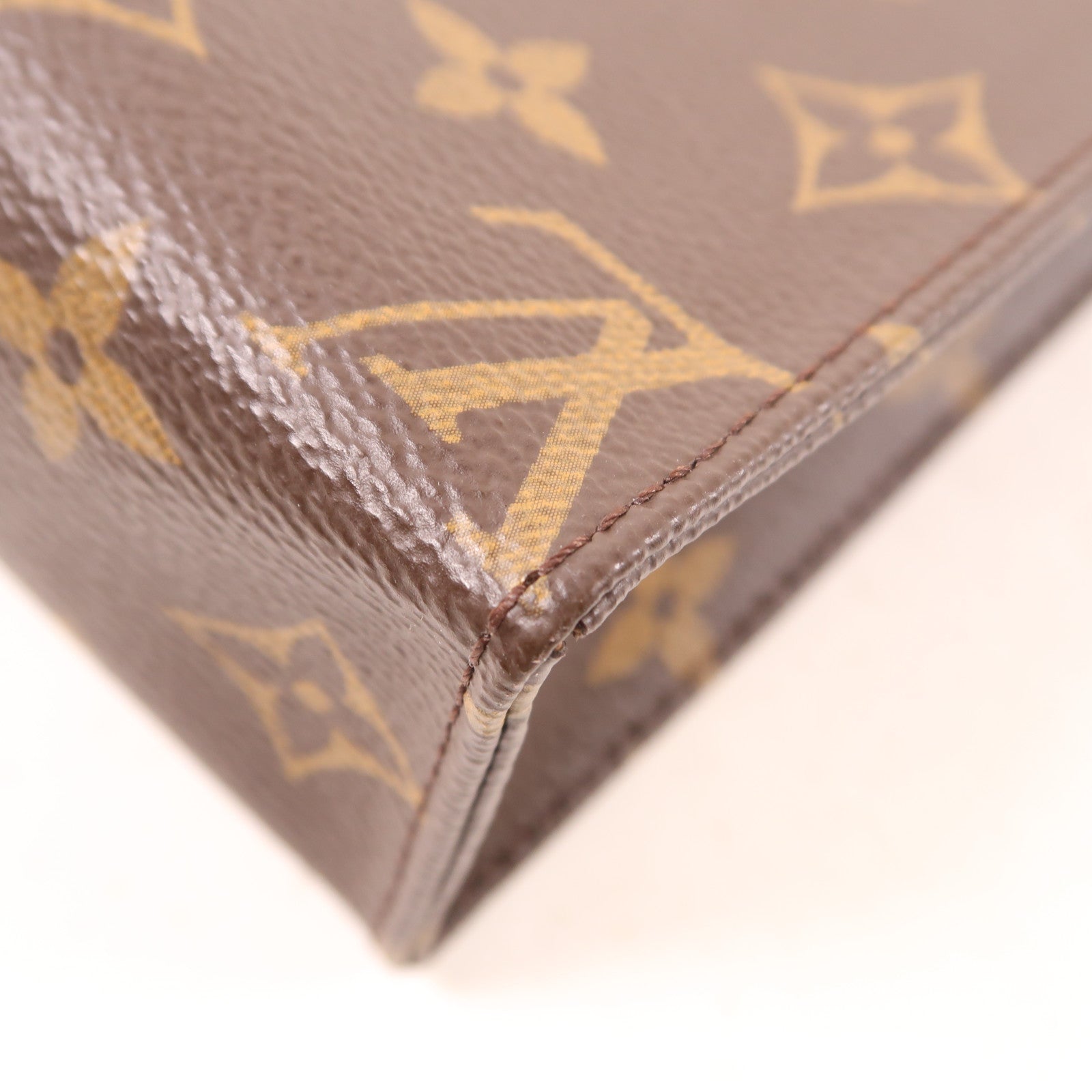 LOUIS VUITTON Monogram Toiletry Pouch 19金扣手拿包棕色