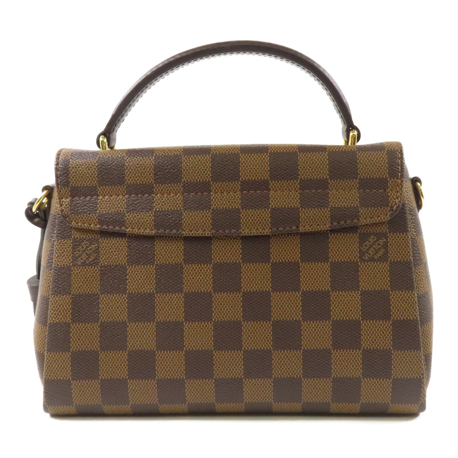 LOUIS VUITTON Damier Croisette金扣手挽袋