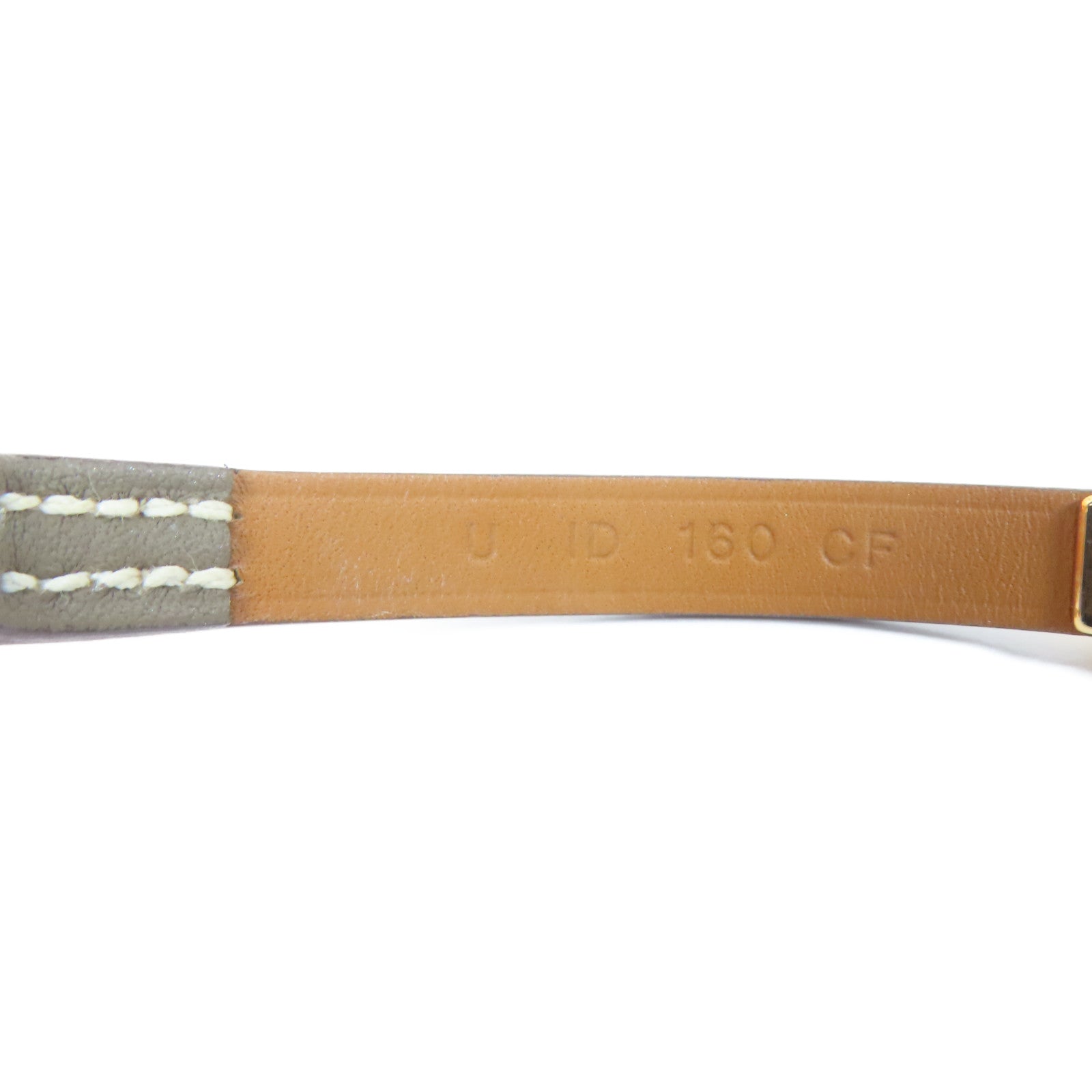 HERMES Swift皮革Rivale Mini Bracelet手鐲Etoupe/灰色