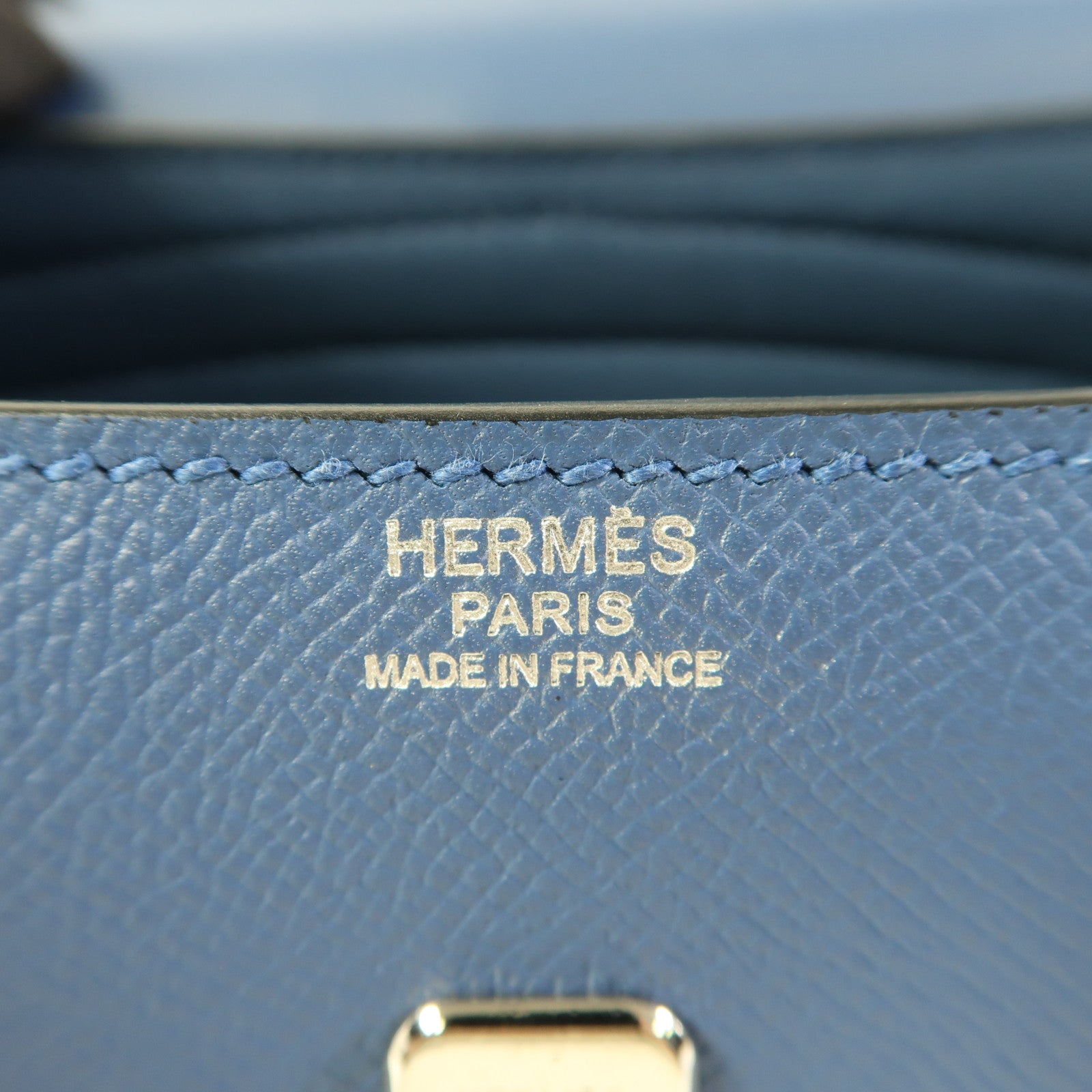 HERMES Epsom皮革/Swift皮革Harnais銀扣肩背袋Colvert