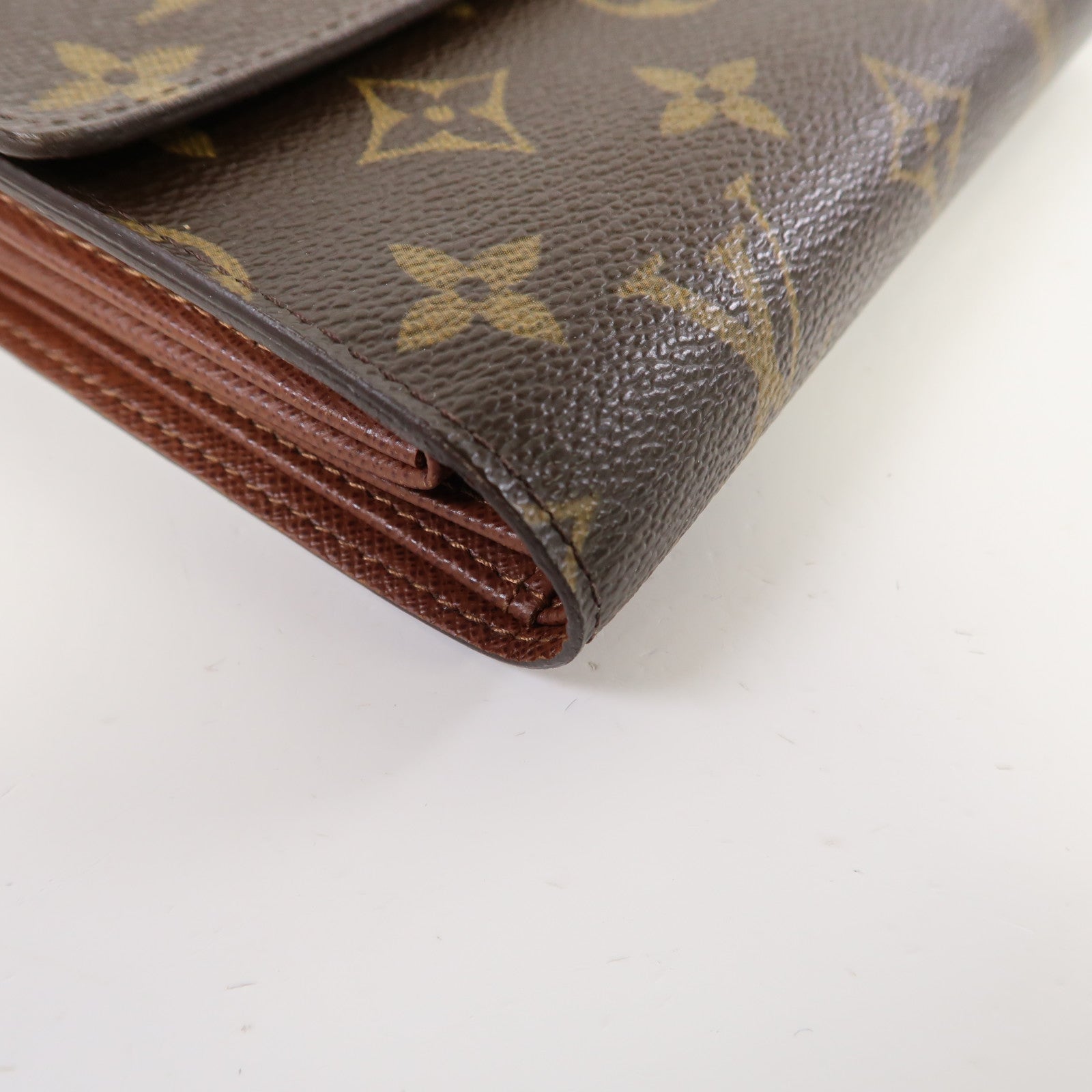 LOUIS VUITTON Monogram Portefeuille Alexandra金扣錢包啡色