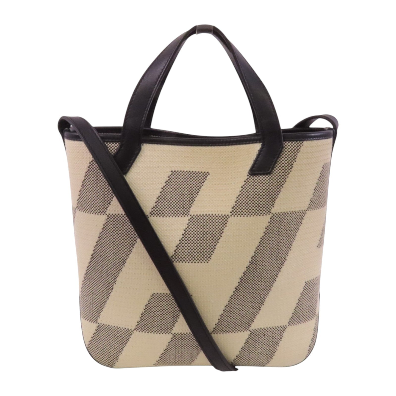 HERMES 帆布Cabas H en Biais 27手挽肩背兩用袋