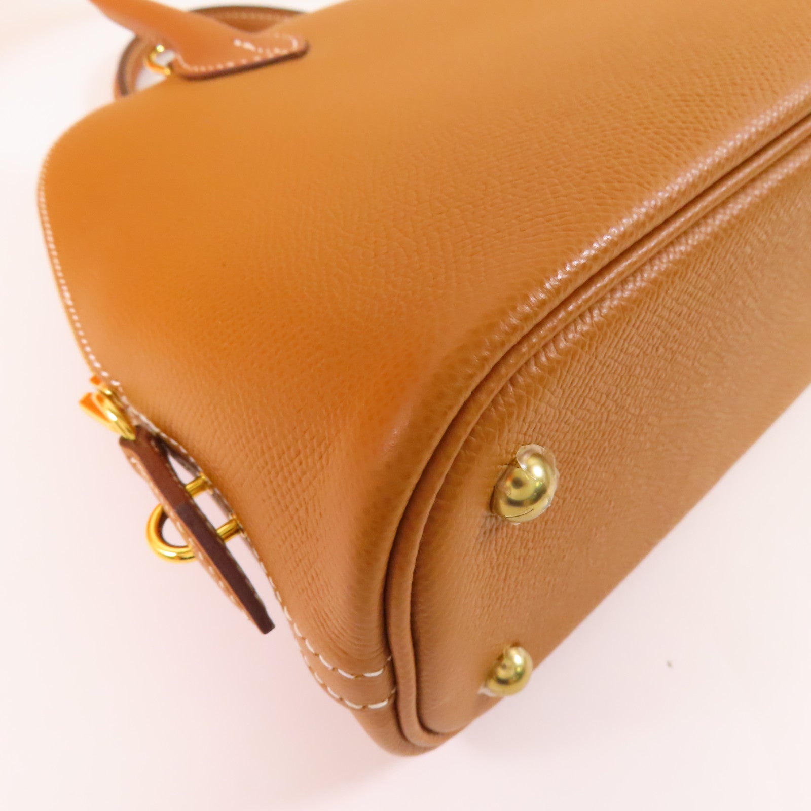 HERMES Epsom皮革Bolide 1923 Desordre 25金扣手挽肩背兩用袋37 Gold