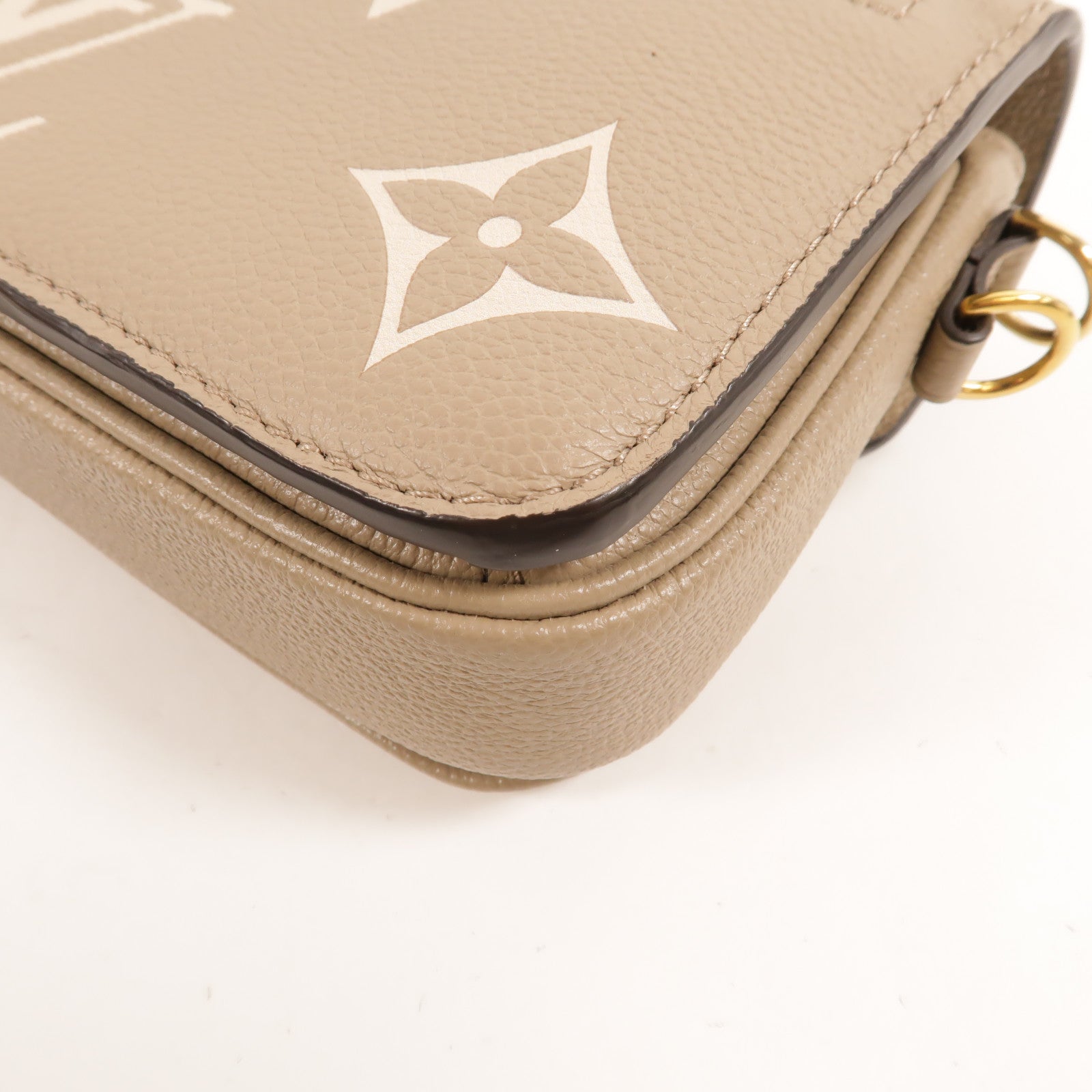 LOUIS VUITTON Monogram Empreinte Pochette Metis East West金扣手挽肩背兩用袋