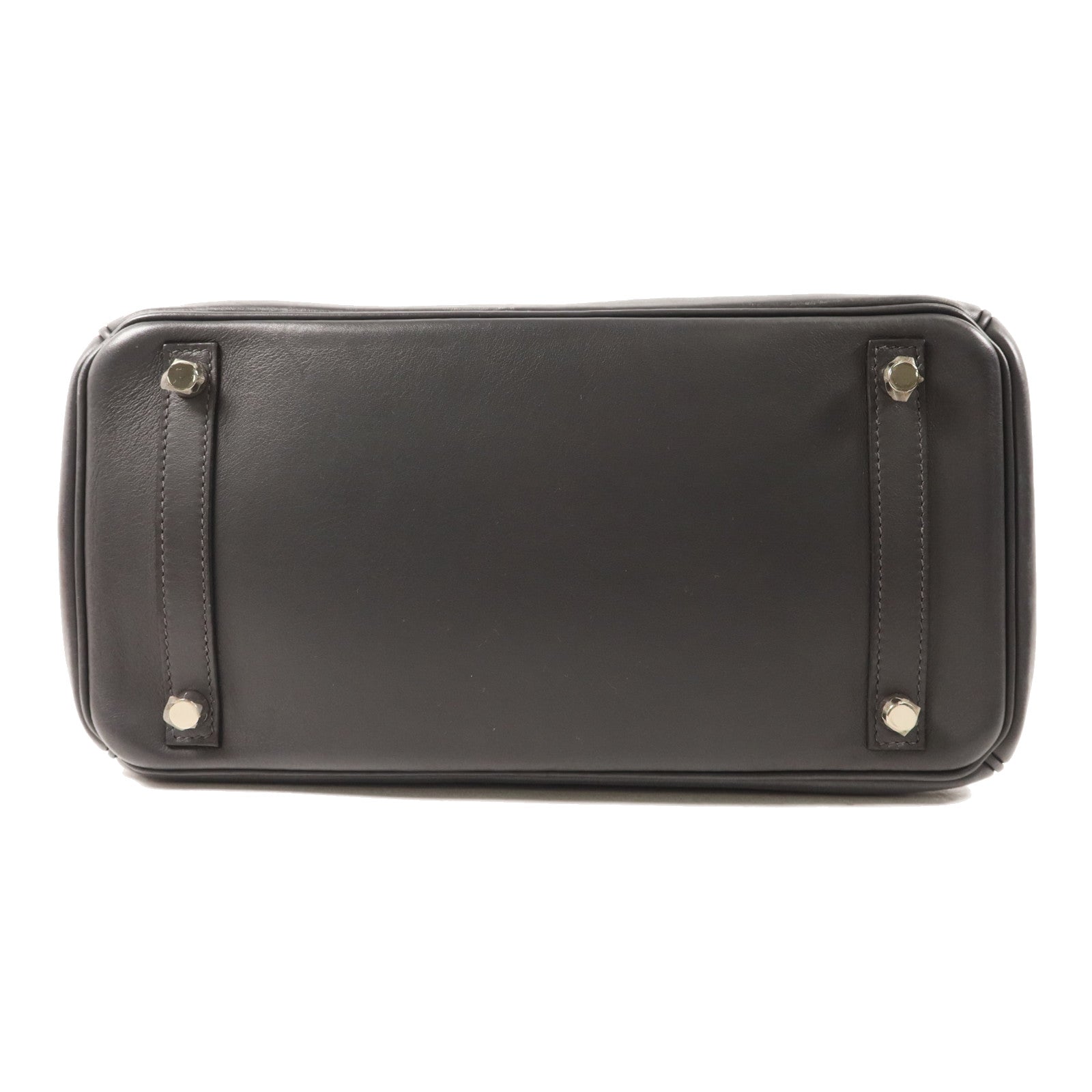 HERMES Swift皮革Birkin 30銀扣手挽袋Graphite