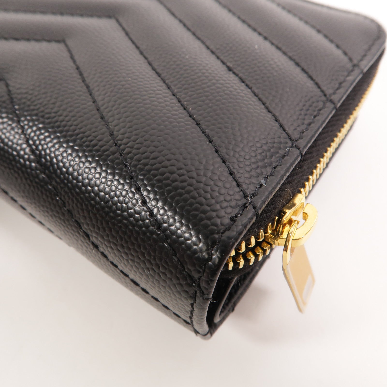 SAINT LAURENT 牛皮皮革Zip Round Wallet錢包