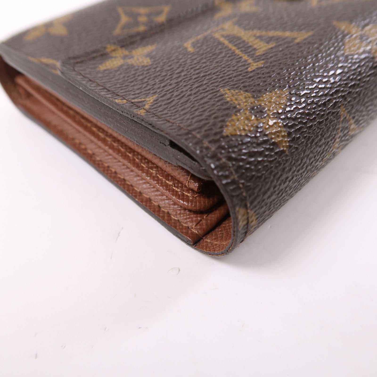 LOUIS VUITTON Monogram Portefeuille Alexandra金扣錢包啡色