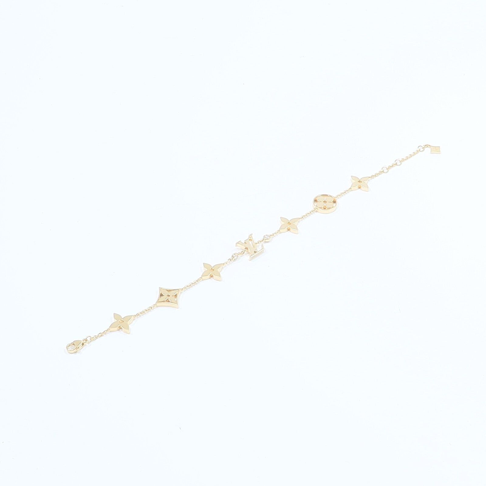 LOUIS VUITTON 18K黃金Idylle Blossom Monogram Bracelet鑽石手鏈