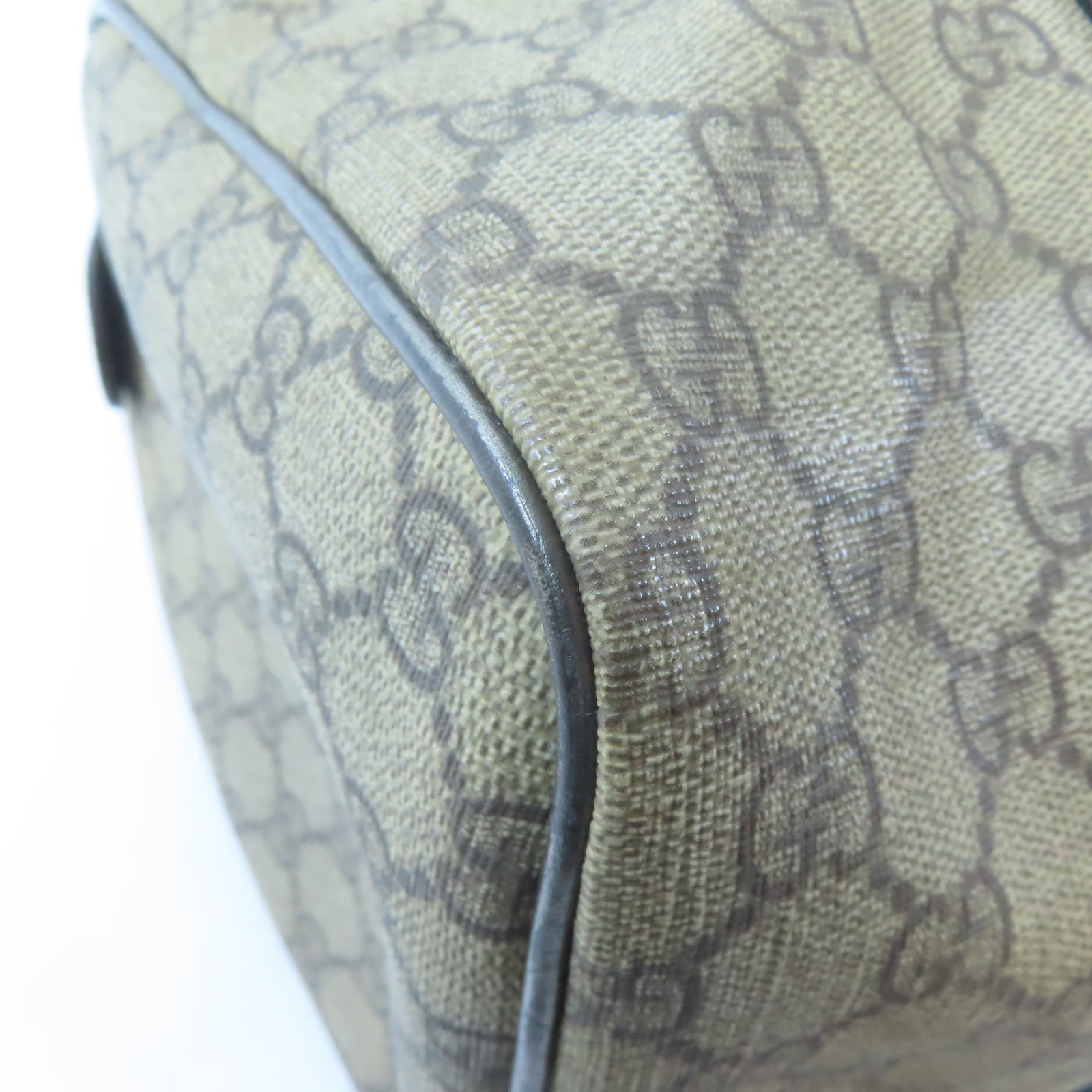 GUCCI GG GHW Boston Bag Hand Bag 193603 Coated Canvas Brown