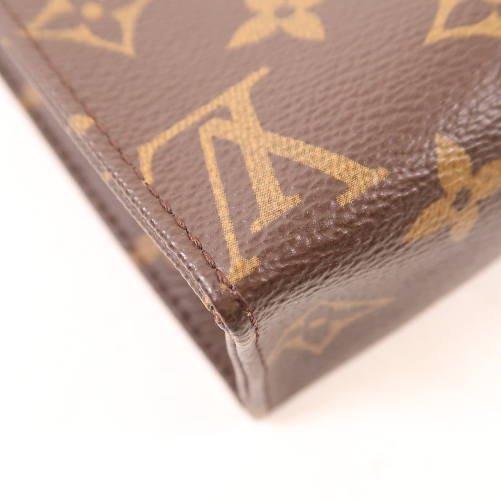 LOUIS VUITTON Monogram Toiletry Pouch 19金扣手拿包棕色