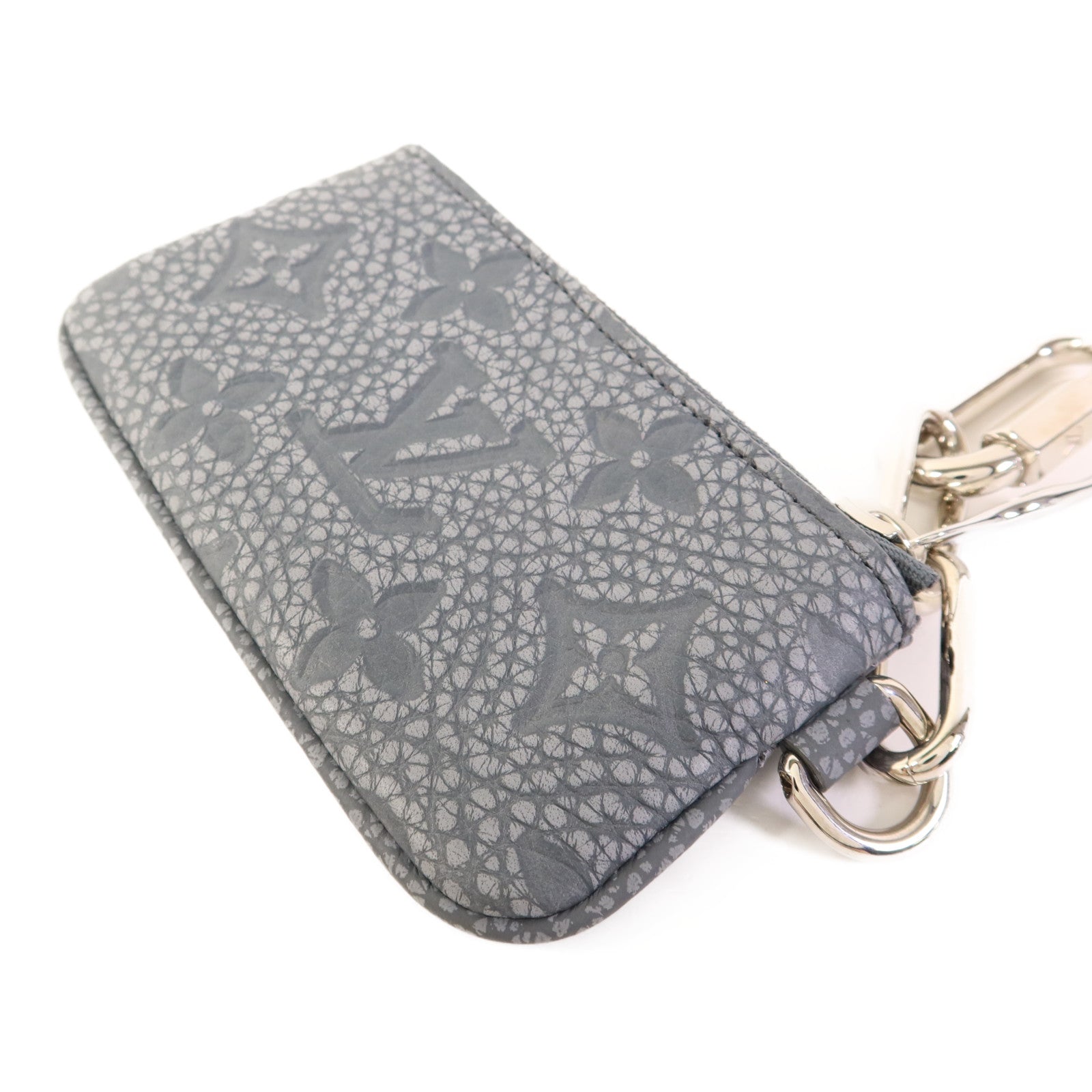 LOUIS VUITTON Monogram Taurillon Coin Case銀扣零錢包