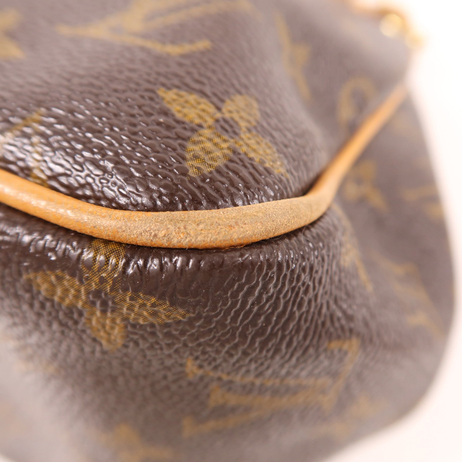 LOUIS VUITTON Monogram Batignolles金扣肩背袋棕色