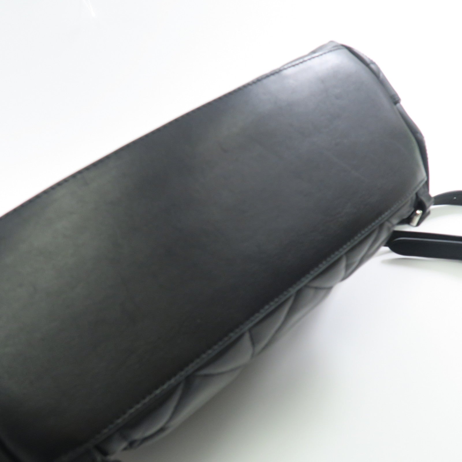 Furla 牛皮皮革Backpack銀扣鏈帶背包黑色
