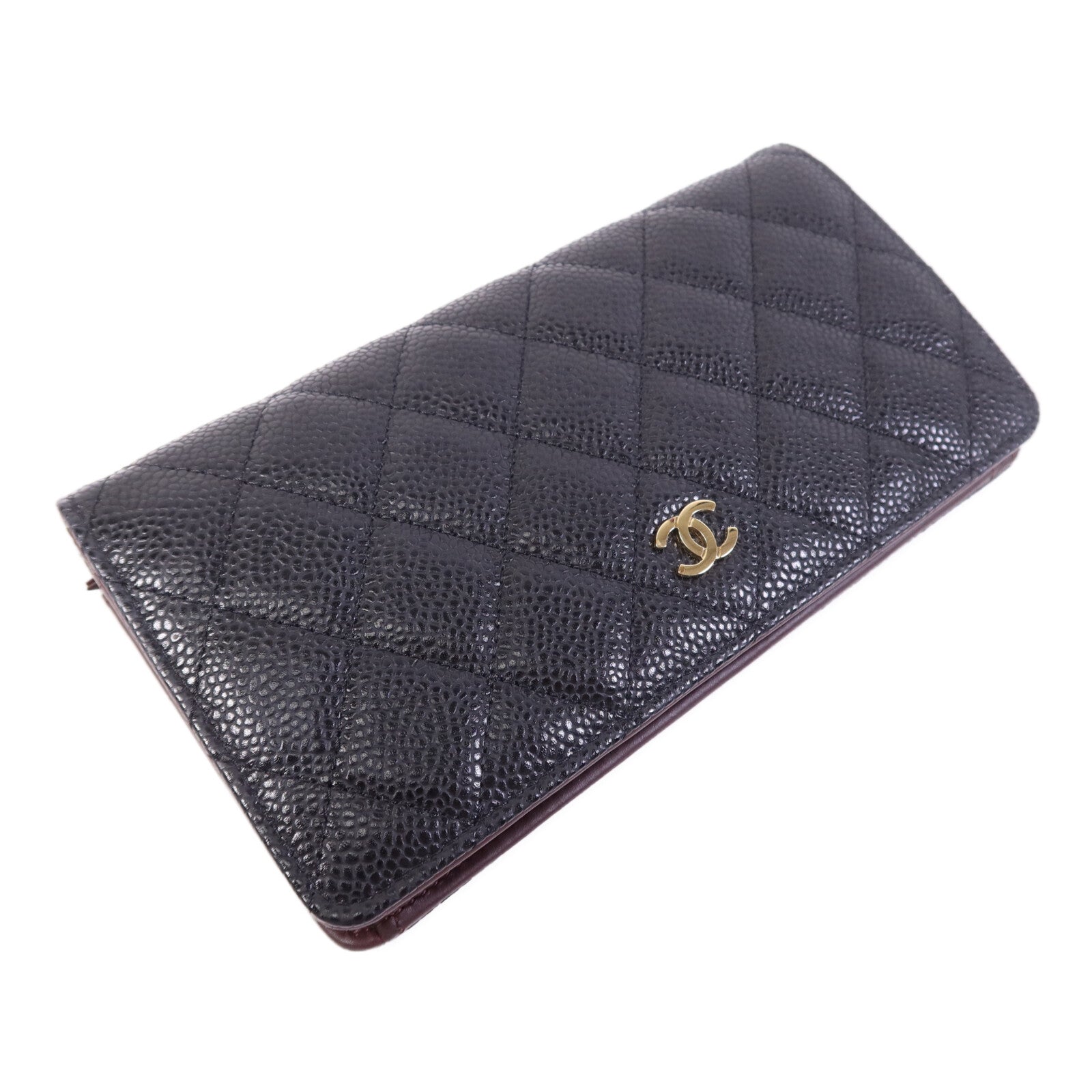 CHANEL 牛皮皮革Wallet金扣長錢包