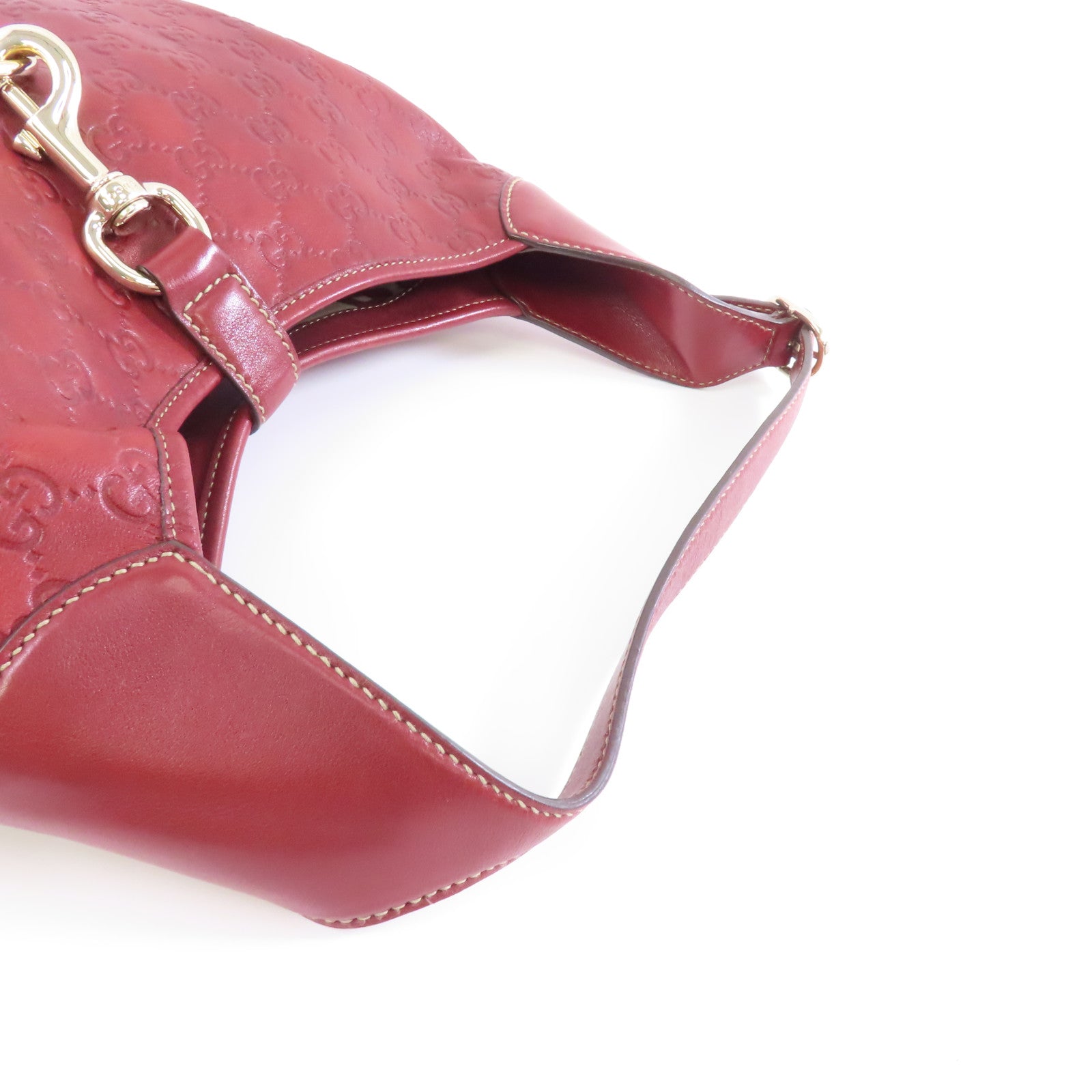 GUCCI 牛皮皮革Shoulder Bag金扣肩背袋紅色