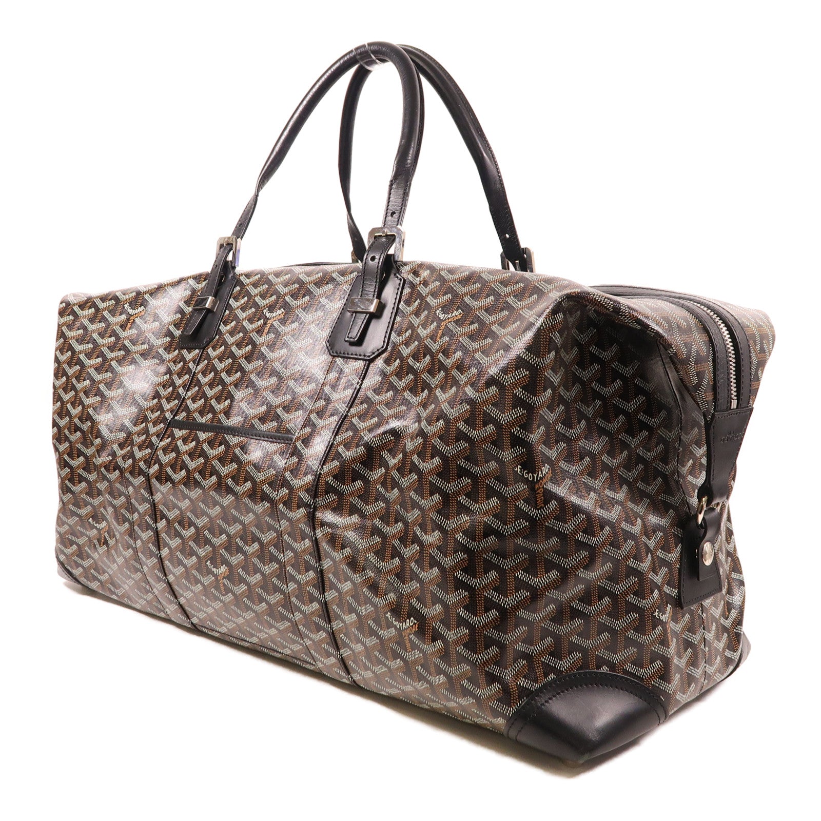 GOYARD 塗層帆布Travel/Boston Bag銀扣波士頓包