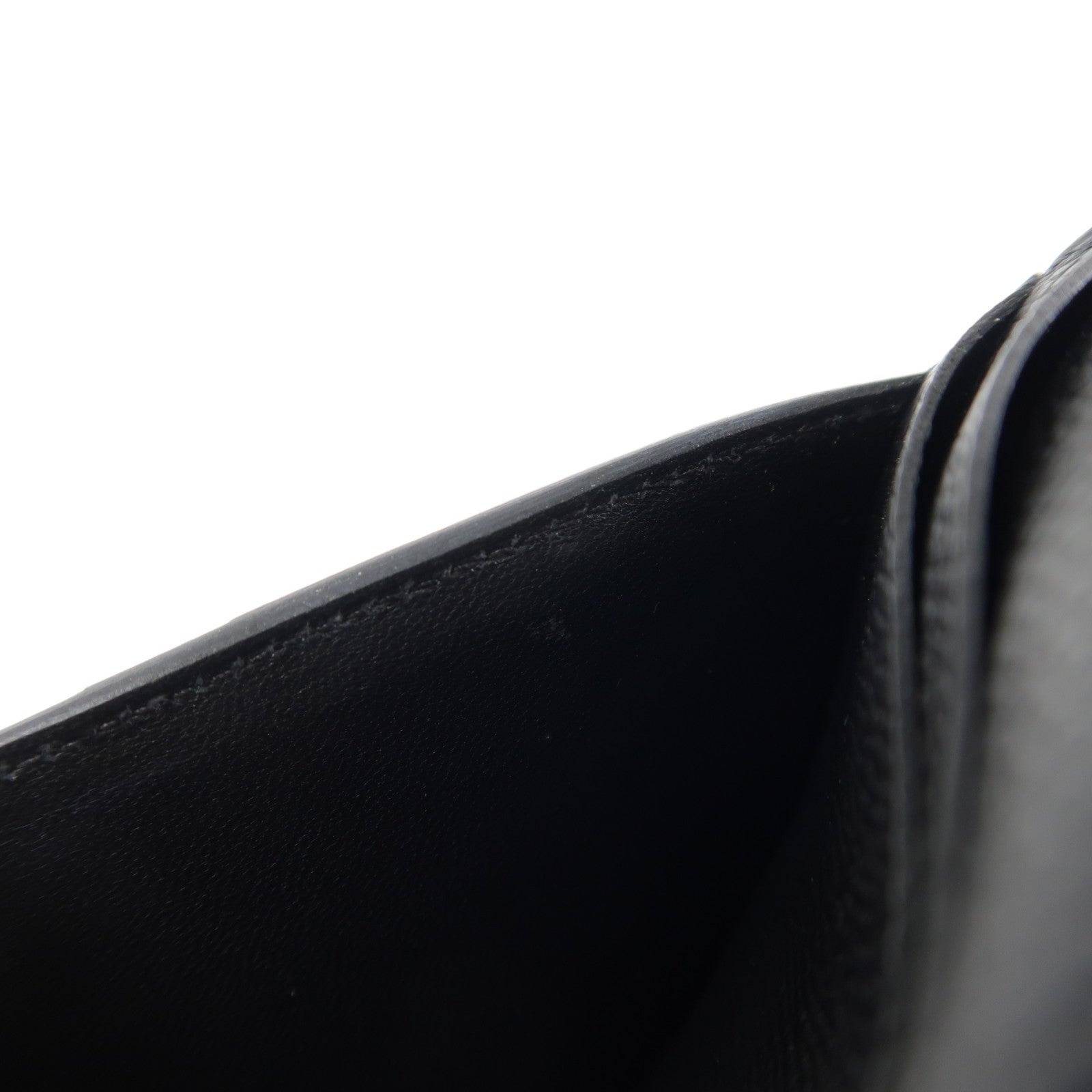 HERMES Epsom皮革Bearn Compact金扣錢包Noir